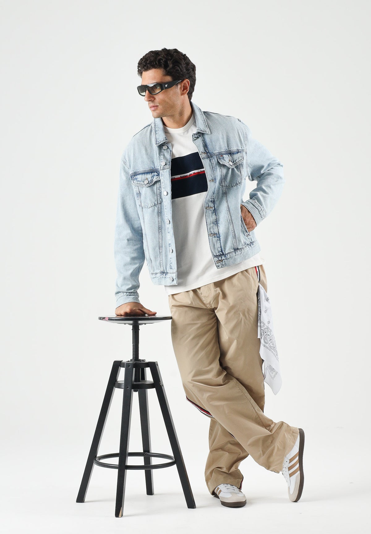 TOMMY JEANS Pantaloni JAMIE gold beige, da uomo<BR/> DM0DM23123 AB9 TOMMY JEANS