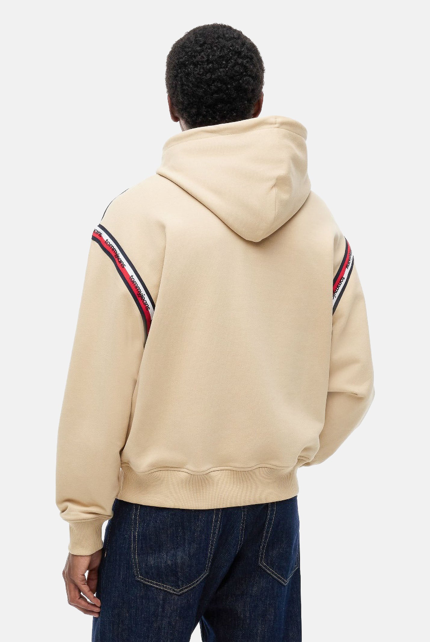 TOMMY JEANS Felpa TJM RELAXED con cappuccio gentle gold beige da uomo<BR/> DM0DM23155 AB9 TOMMY JEANS