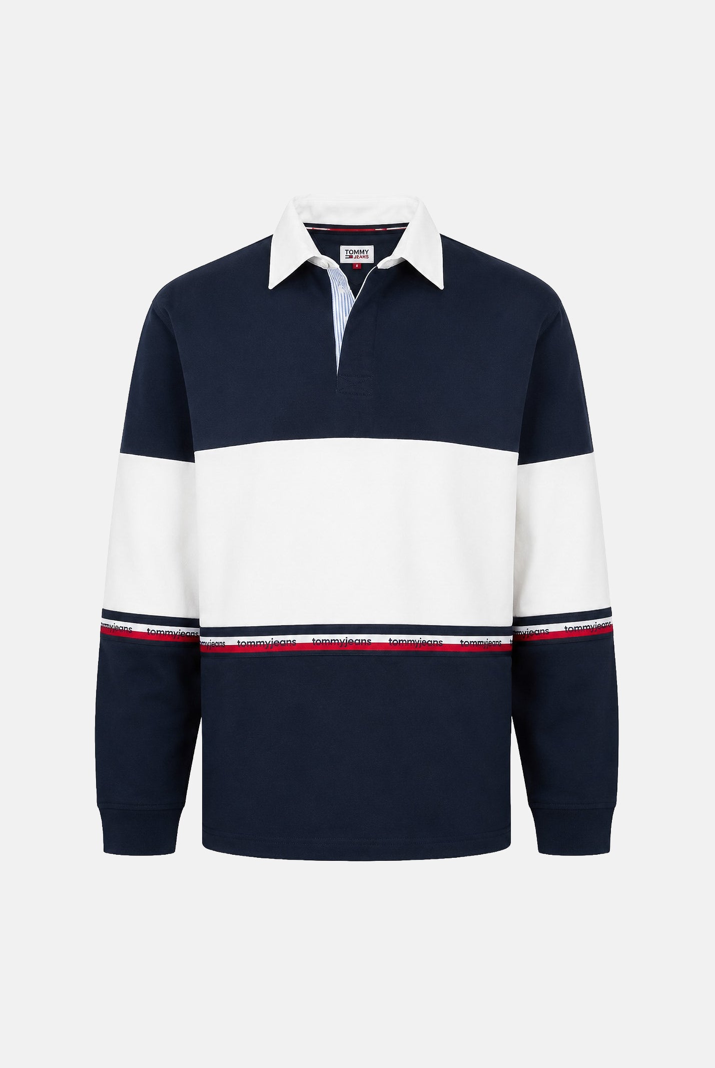 TOMMY JEANS Polo TJM RELAXED a maniche lunghe navy blu da uomo<BR/> DM0DM23161 C1G TOMMY JEANS