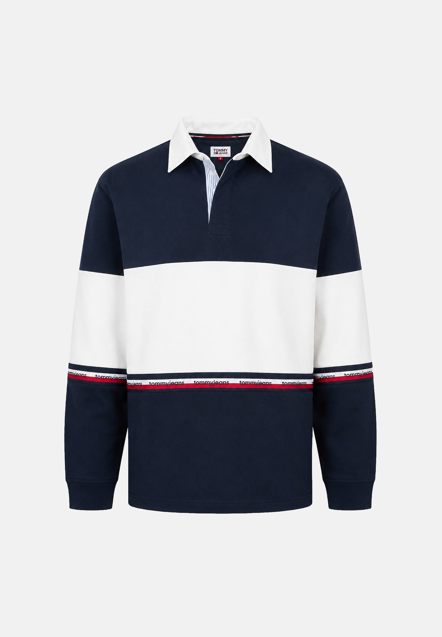 TOMMY JEANS Polo TJM RELAXED a maniche lunghe navy blu da uomo<BR/> DM0DM23161 C1G TOMMY JEANS