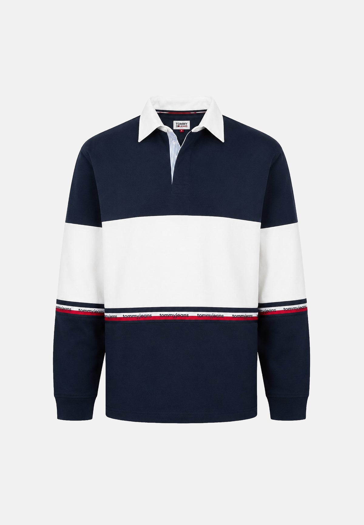 TOMMY JEANS Polo TJM RELAXED a maniche lunghe navy blu da uomo<BR/> DM0DM23161 C1G TOMMY JEANS