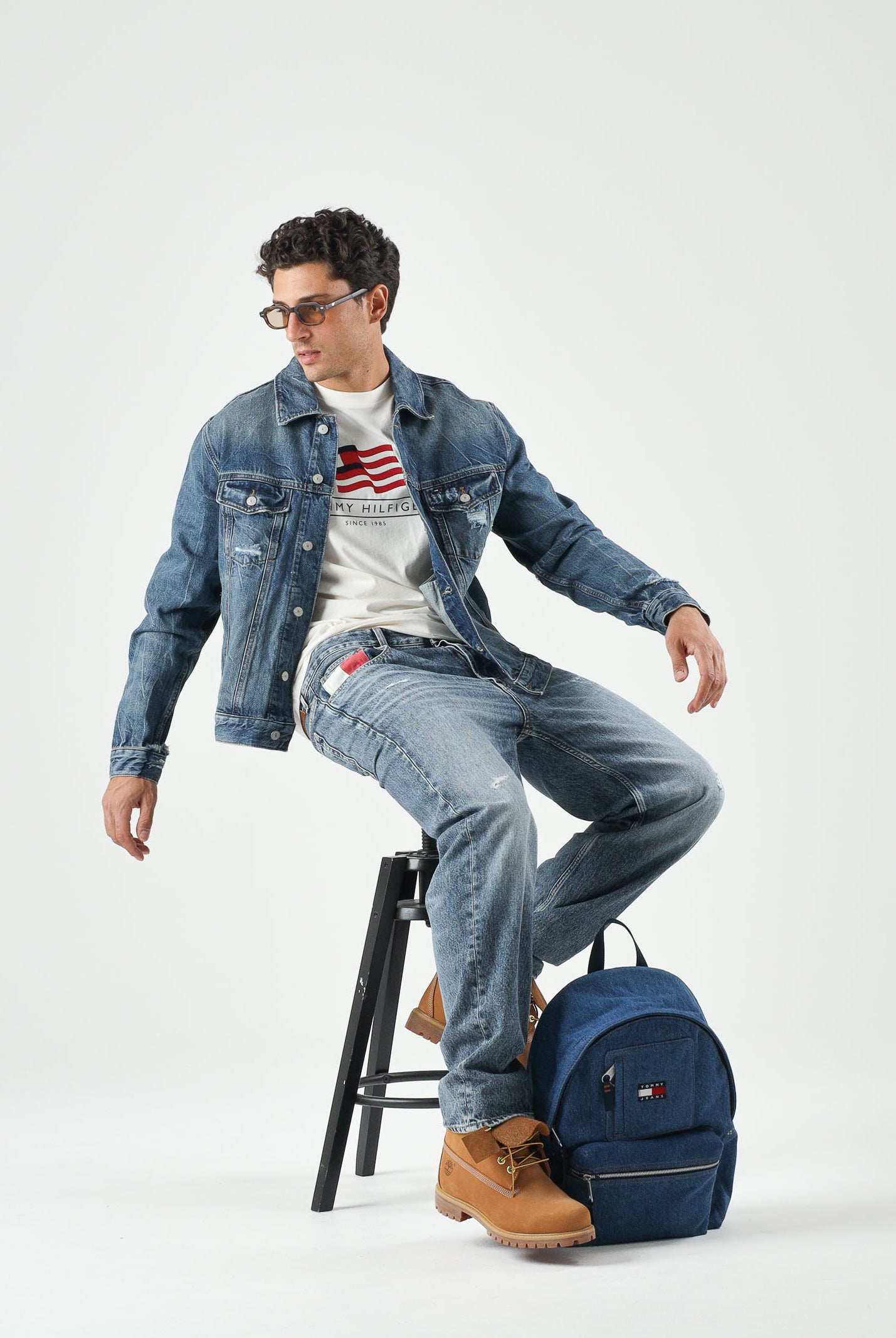 TOMMY JEANS Jeans SONNY denim dark blue, da uomo<BR/> DM0DM23366 1BK TOMMY JEANS