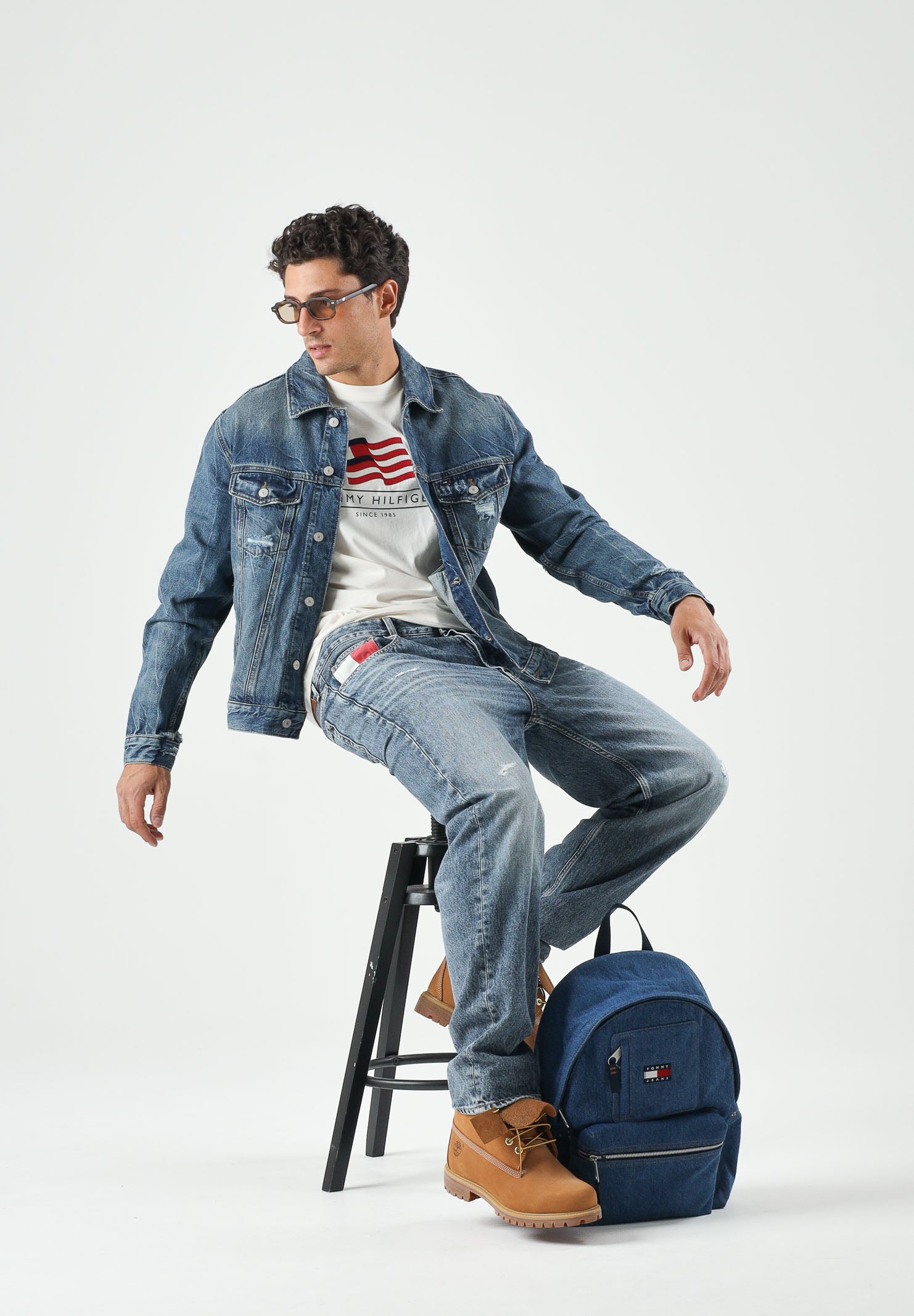 TOMMY JEANS Jeans SONNY denim dark blue, da uomo<BR/> DM0DM23366 1BK TOMMY JEANS