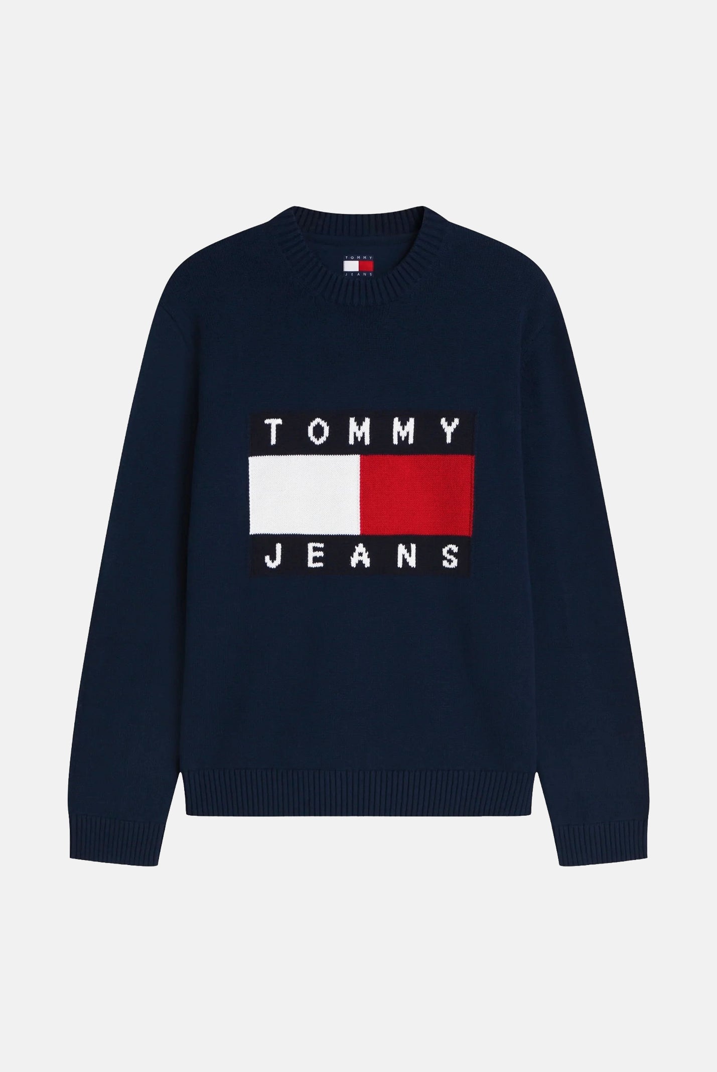 TOMMY JEANS Maglione girocoll Dark Night Navy, blu scuro da uomo DM0DM23413 C1G TOMMY JEANS