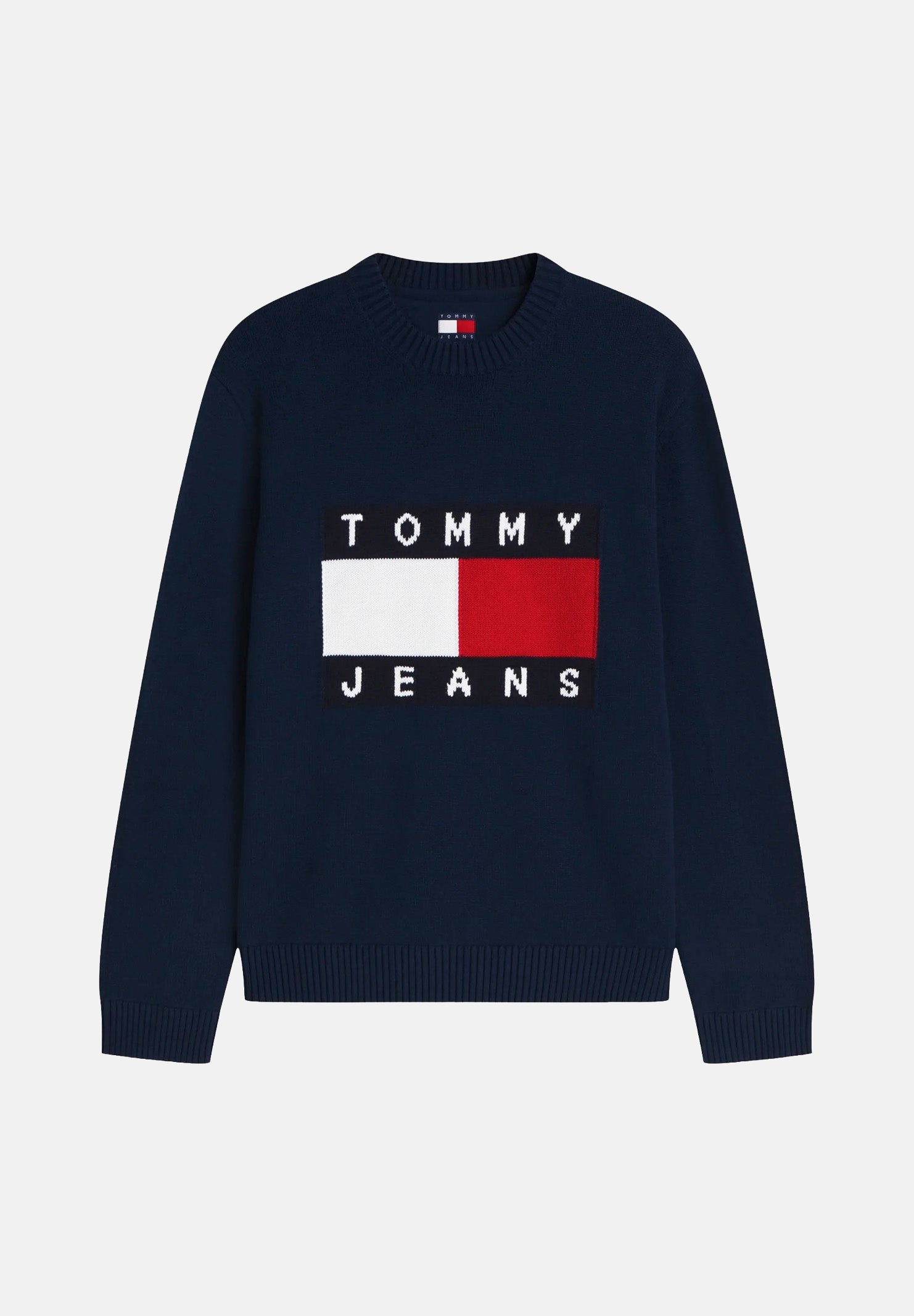 TOMMY JEANS Maglione girocoll Dark Night Navy, blu scuro da uomo DM0DM23413 C1G TOMMY JEANS