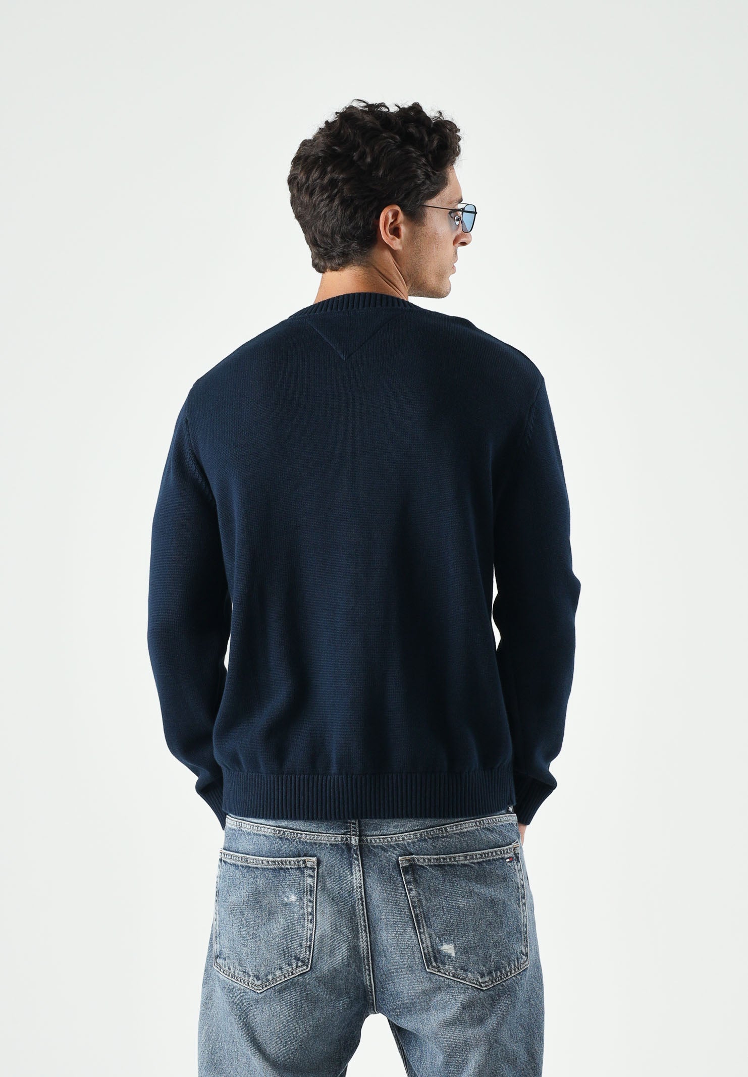 TOMMY JEANS Maglione girocoll Dark Night Navy, blu scuro da uomo DM0DM23413 C1G TOMMY JEANS