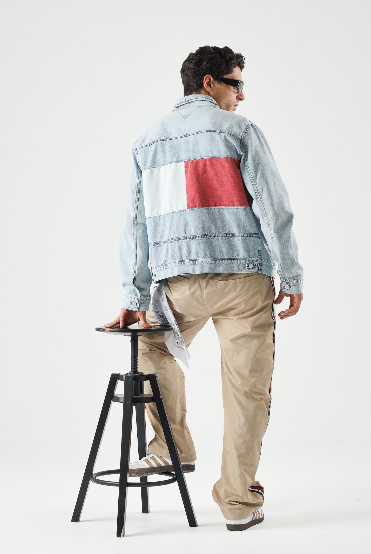 TOMMY JEANS Giubbotto Giacca RYAN in denim color basic blu da uomo<BR/> DM0DM23657 1AB TOMMY JEANS