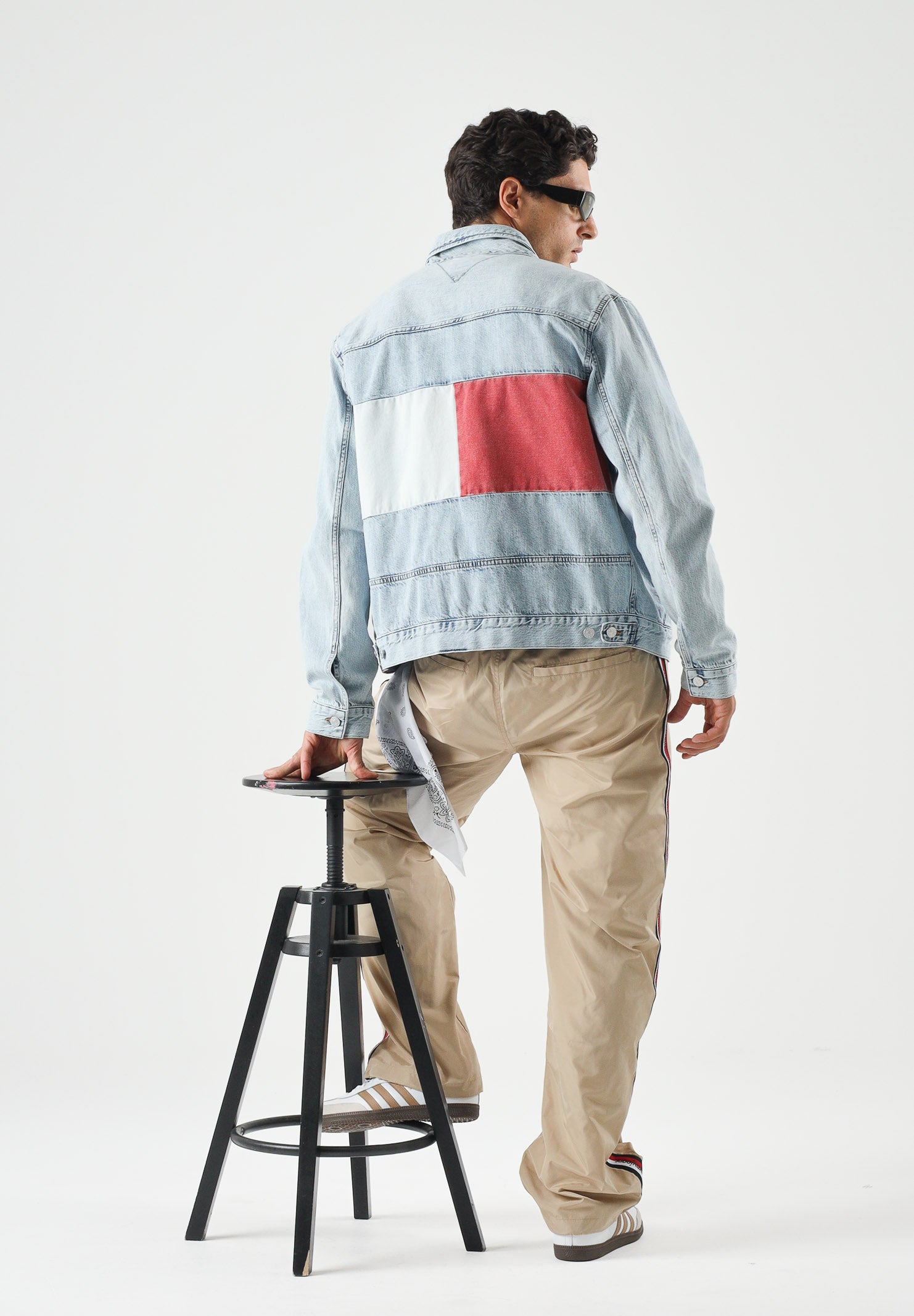 TOMMY JEANS Giubbotto Giacca RYAN in denim color basic blu da uomo<BR/> DM0DM23657 1AB TOMMY JEANS