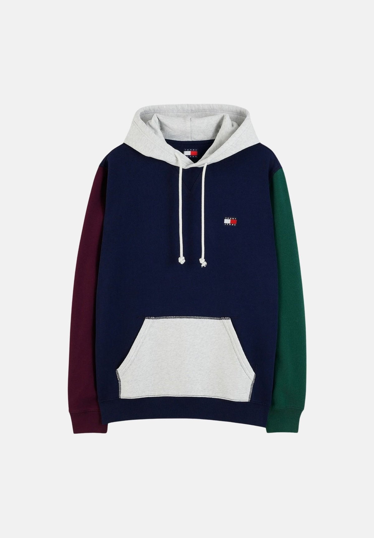 TOMMY JEANS Felpa con cappuccio BADGE COLOUR-BLOCKED blu navy per uomo e donna DM0DM23737 C1G TOMMY JEANS