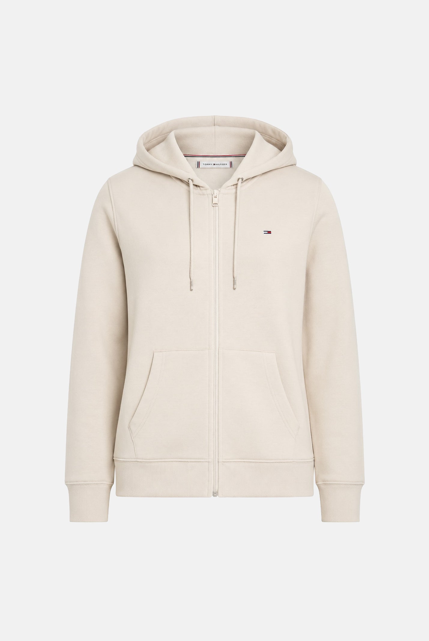TOMMY HILFIGER felpa con cappuccio Hoodie regular fit ecru beige, donna. DW0DW19729 AB9 TOMMY JEANS