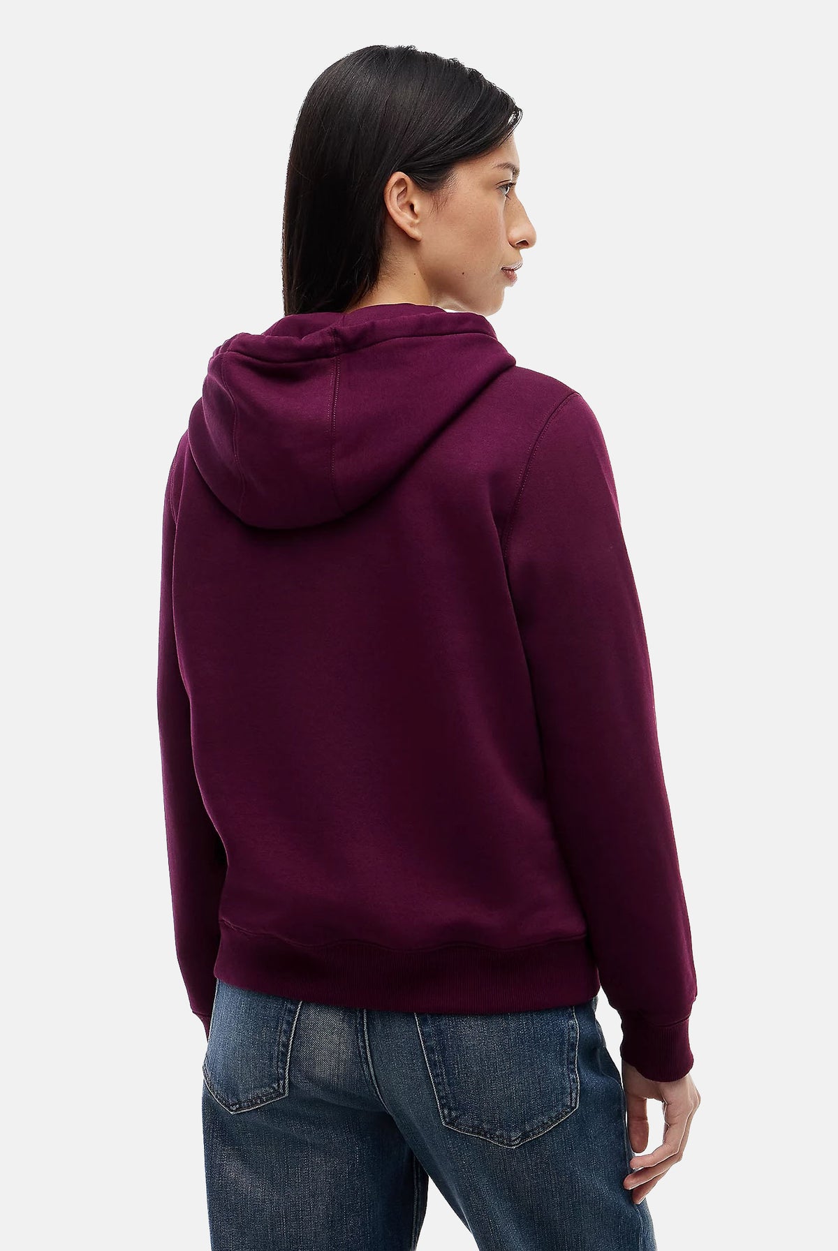 TOMMY JEANS Felpa con cappuccio bordeaux da donna rifinita da logo DW0DW19958 V11 TOMMY JEANS