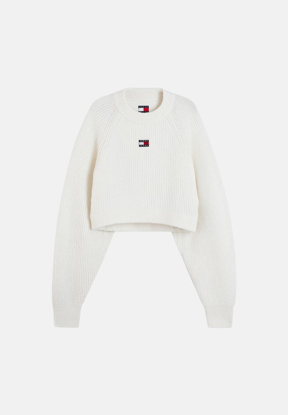 TOMMY JEANS Maglione TOMMY BADGE CROP panna da donna DW0DW22024 YBH TOMMY JEANS