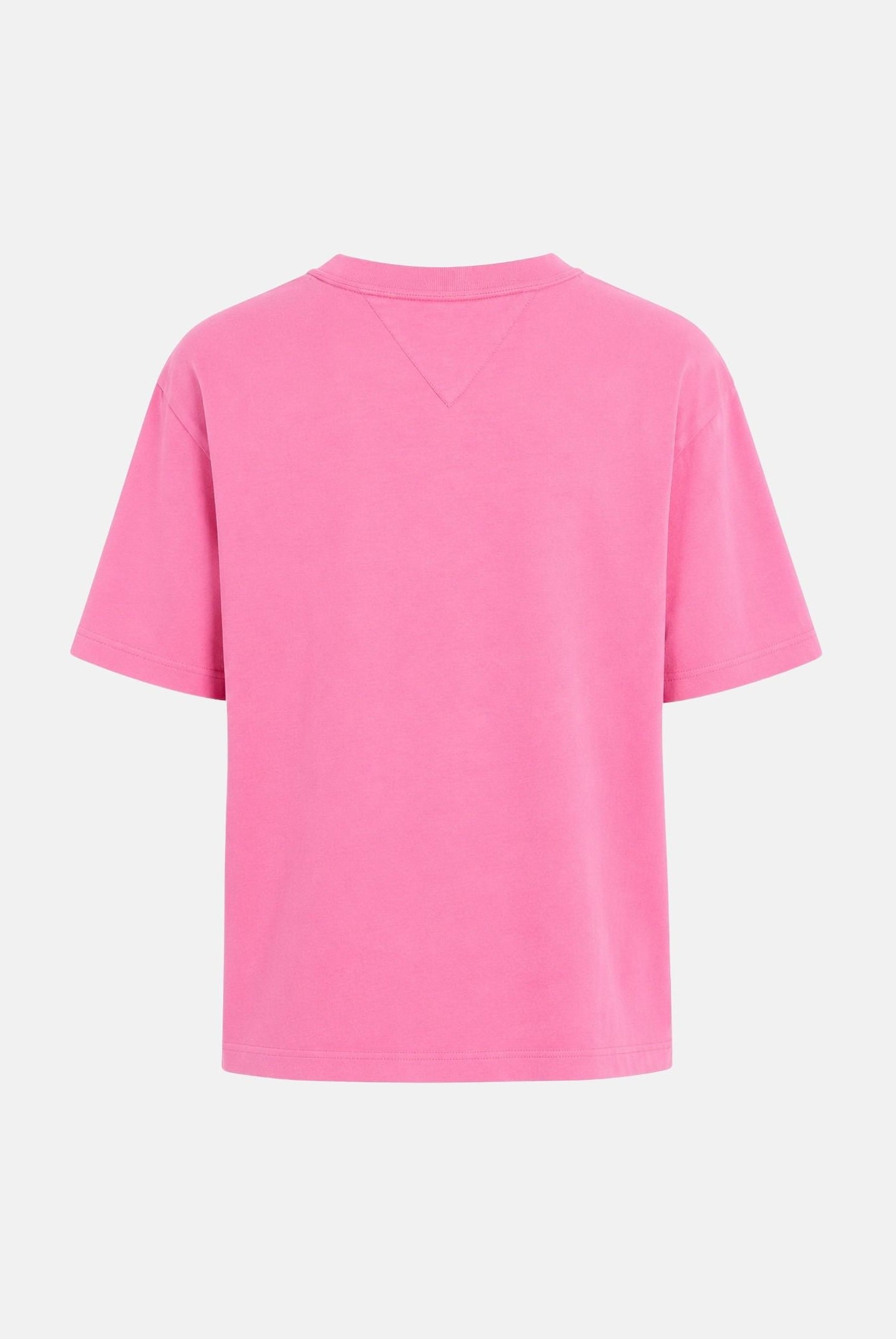 TOMMY JEANS T-shirt BADGE BOXY pink daisy rosa, da donna con bandierina ricamata sul petto<BR/> DW0DW22202 TOU TOMMY JEANS