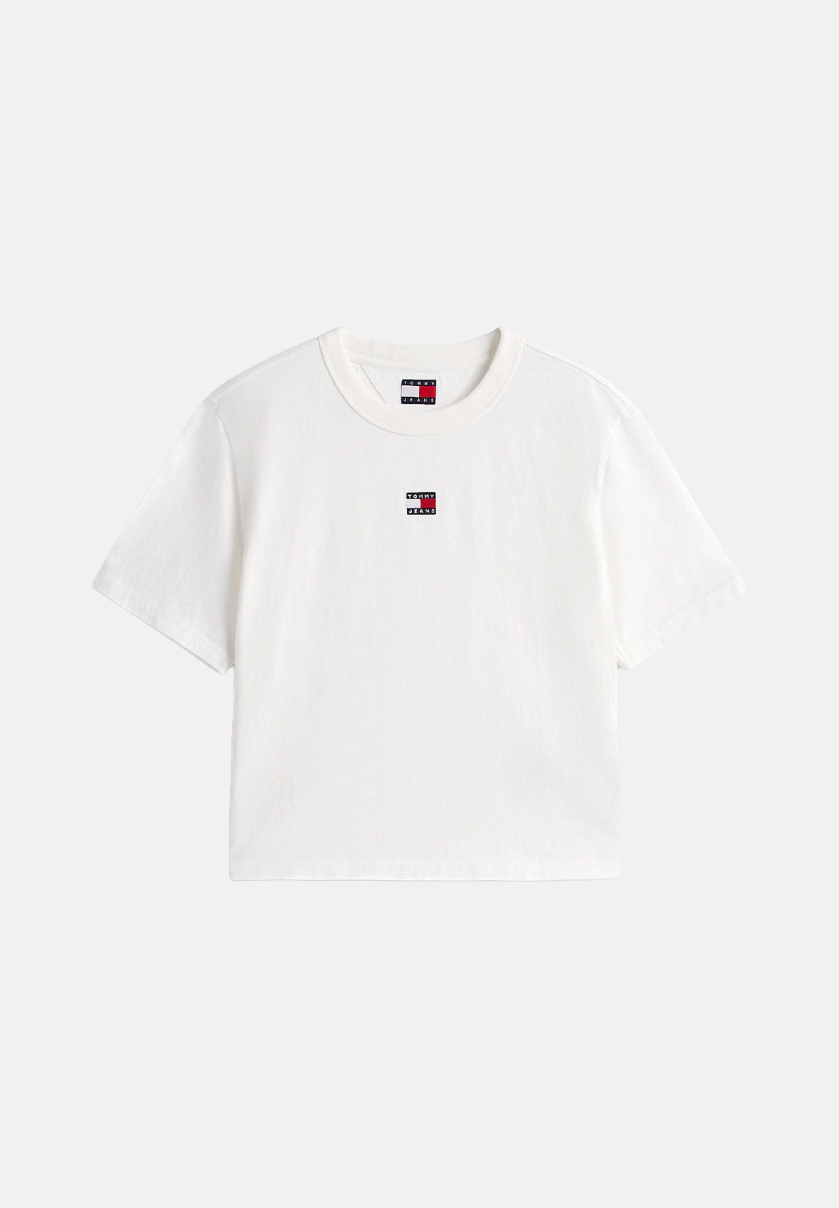 TOMMY JEANS T-shirt manica corta BADGE bianca da donna DW0DW22202 YBL TOMMY JEANS