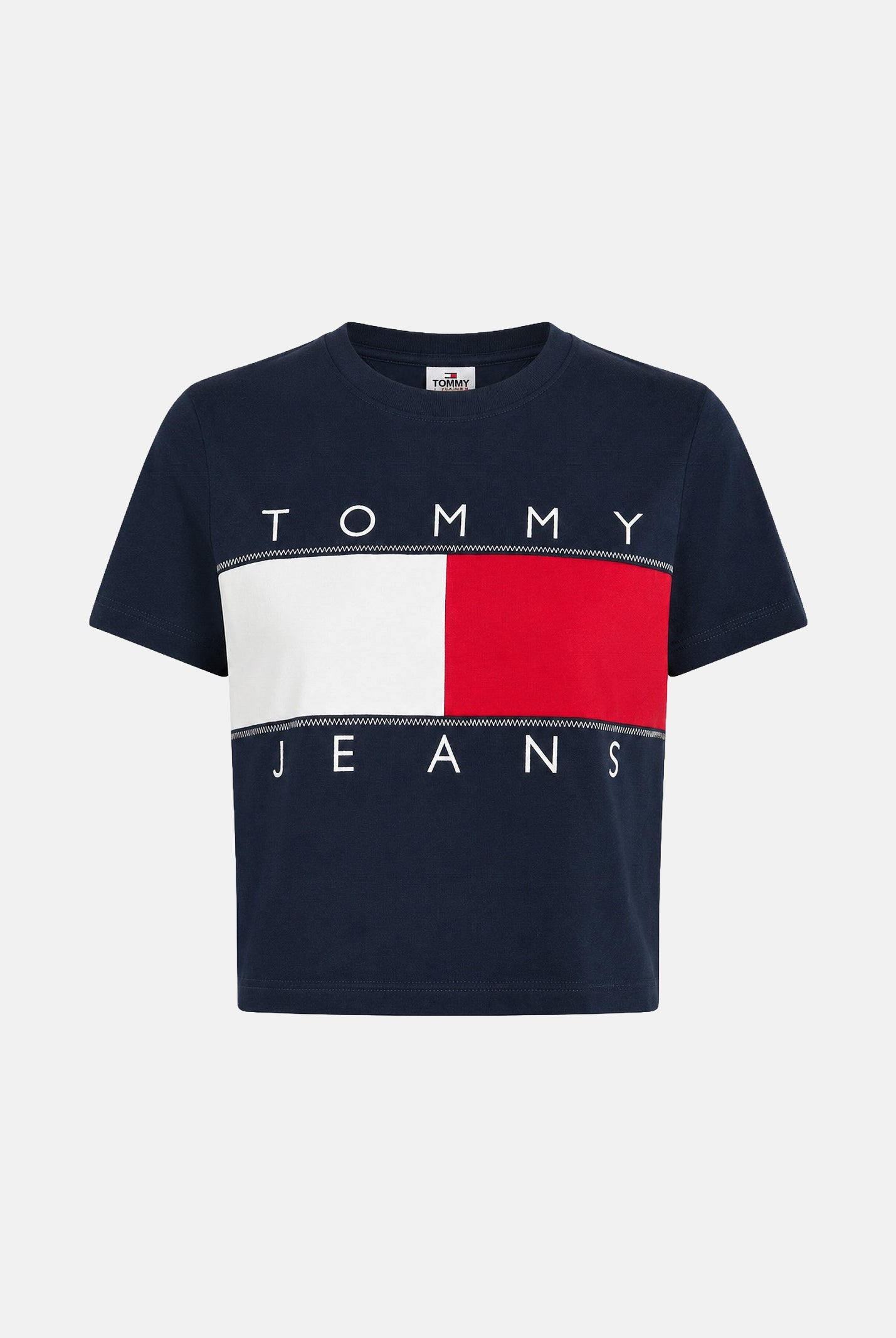 TOMMY JEANS Tt-shirt Tommy Flag T-Shirt colore brand Dark Night Navy blu donna. DW0DW22818 C1G TOMMY JEANS