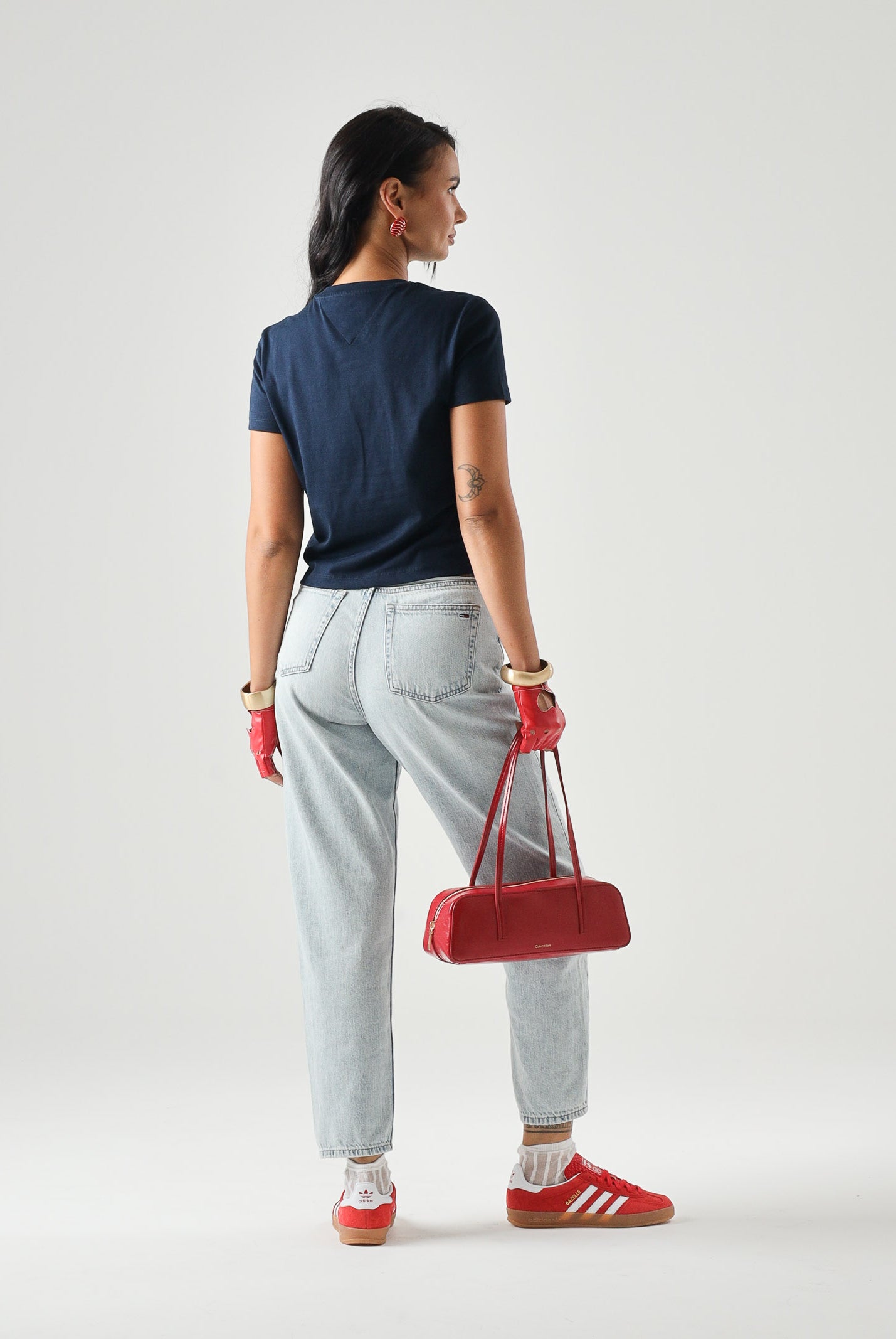 TOMMY JEANS Tt-shirt Tommy Flag T-Shirt colore brand Dark Night Navy blu donna. DW0DW22818 C1G TOMMY JEANS