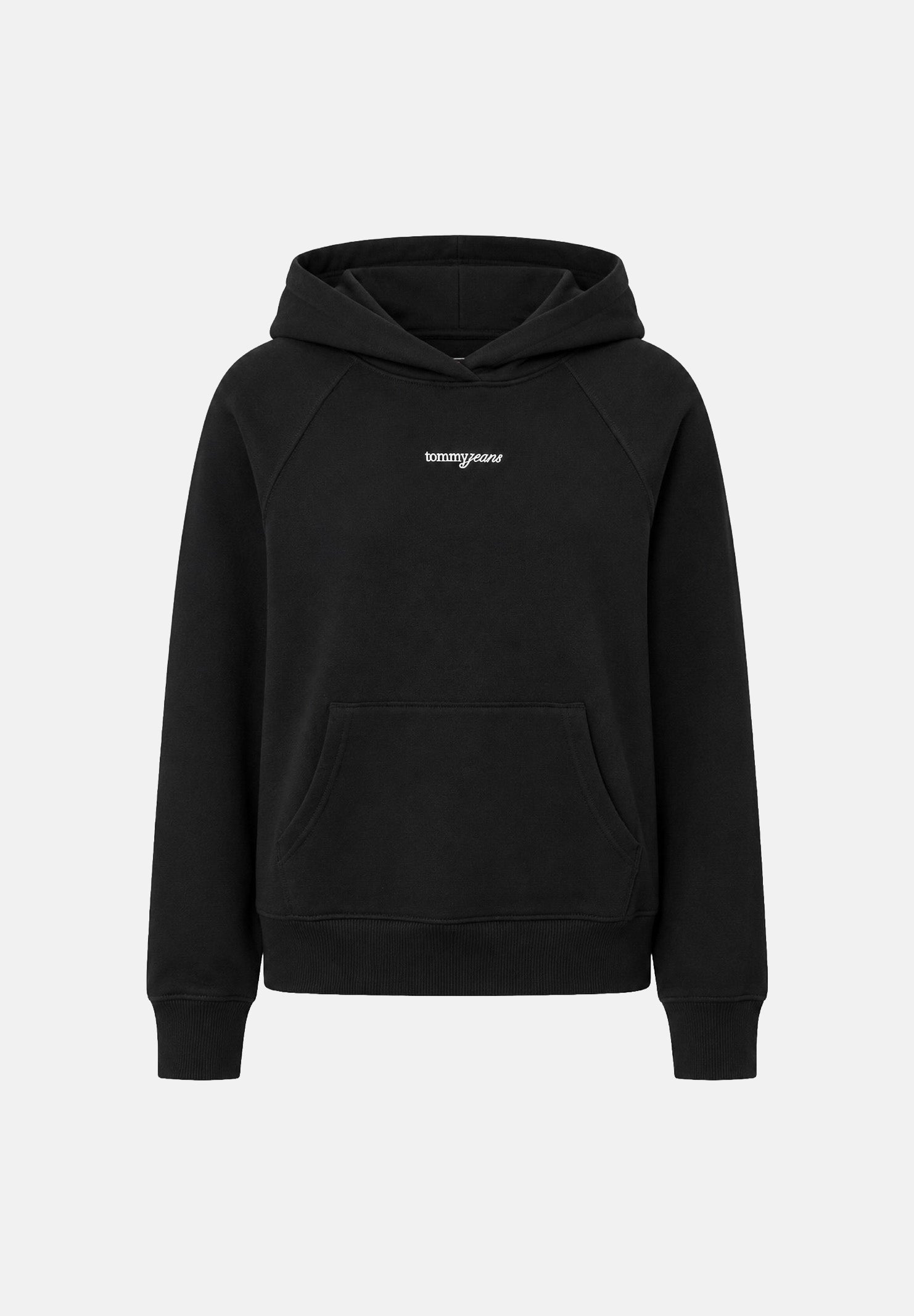TOMMY JEANS felpa con cappuccio Script Raglan Hoodie colore brand Black nero da donna DW0DW22825 BDS TOMMY JEANS