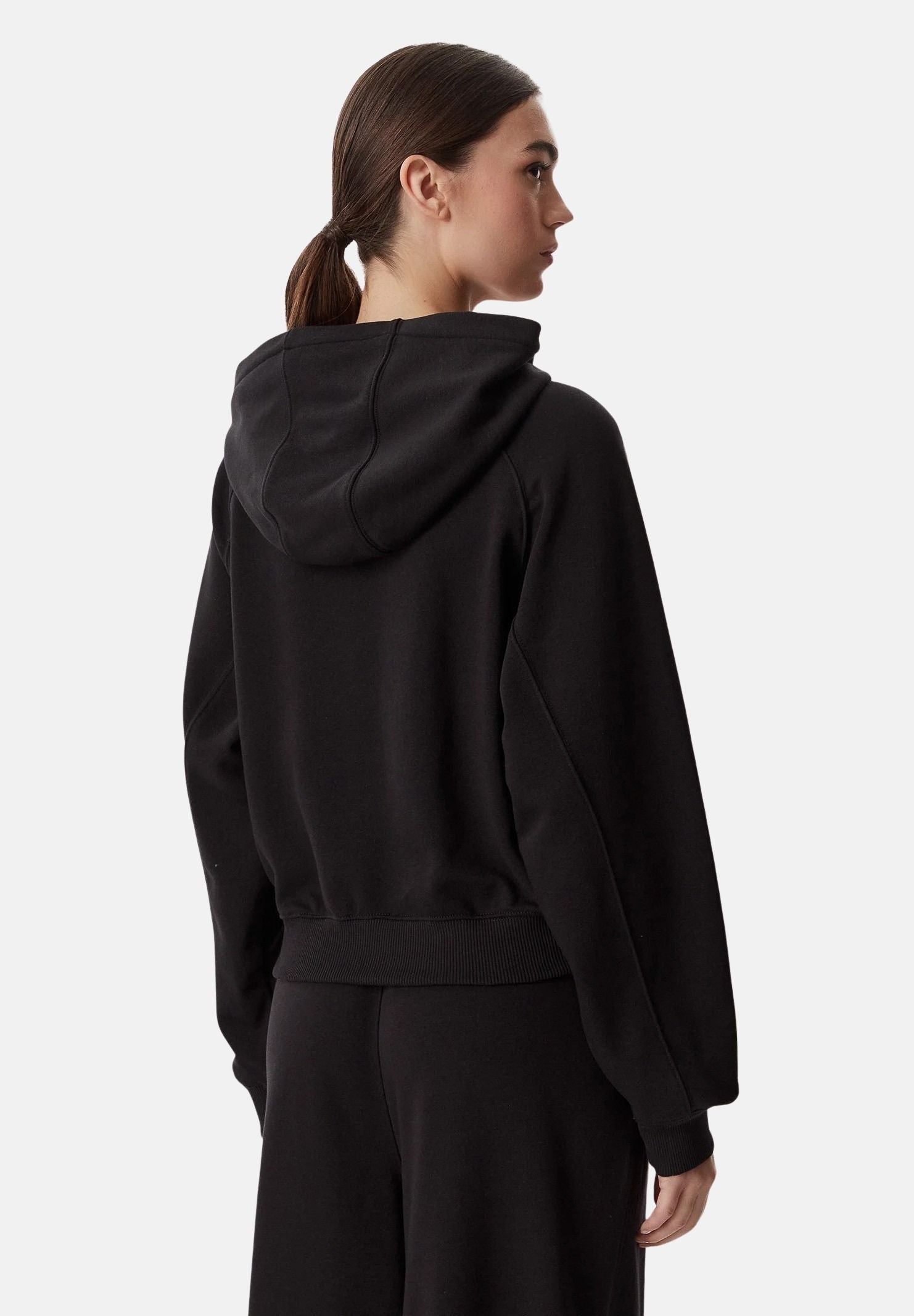 TOMMY JEANS felpa con cappuccio Script Raglan Hoodie colore brand Black nero da donna DW0DW22825 BDS TOMMY JEANS