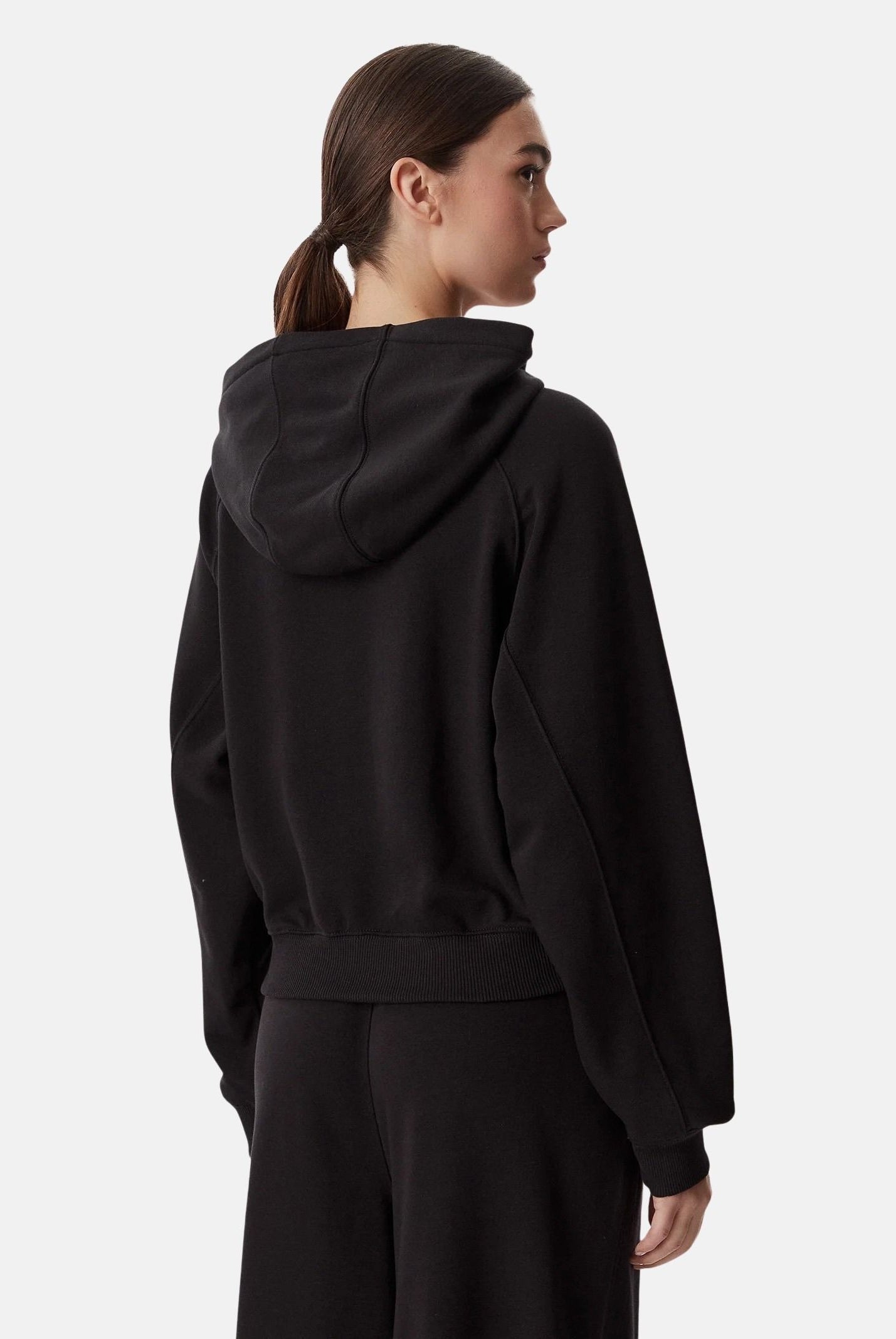 TOMMY JEANS felpa con cappuccio Script Raglan Hoodie colore brand Black nero da donna DW0DW22825 BDS TOMMY JEANS