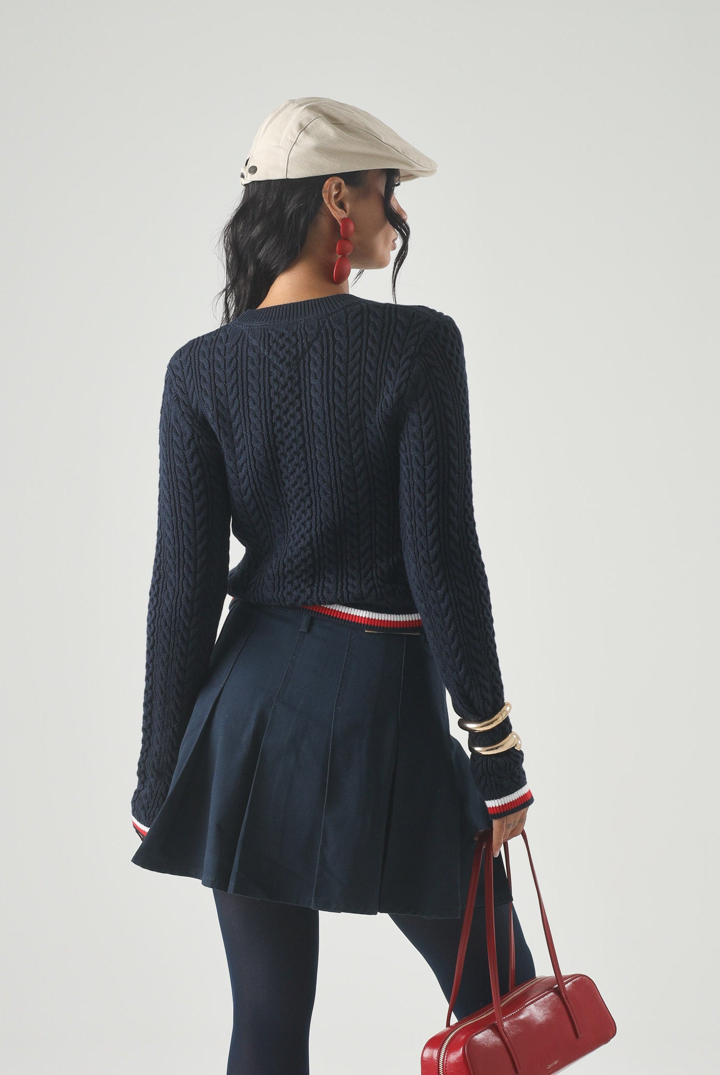 TOMMY JEANS pullover girocollo TJW RWB Tipping Sweater Dark Night Navy blu navy donna. DW0DW22933 C1G TOMMY JEANS
