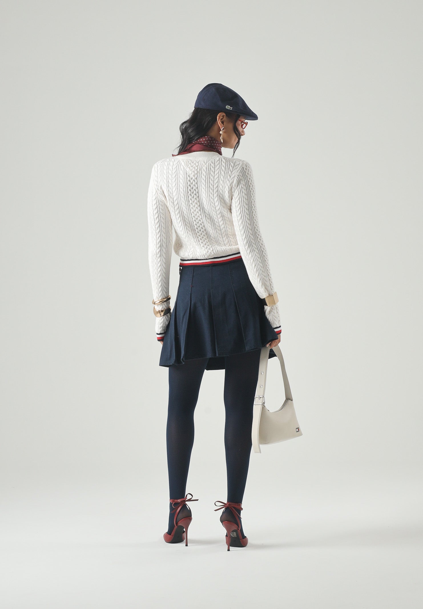 TOMMY JEANS pullover girocollo TJW RWB Tipping Sweater Ancient White bianco donna. DW0DW22933 YBH TOMMY JEANS