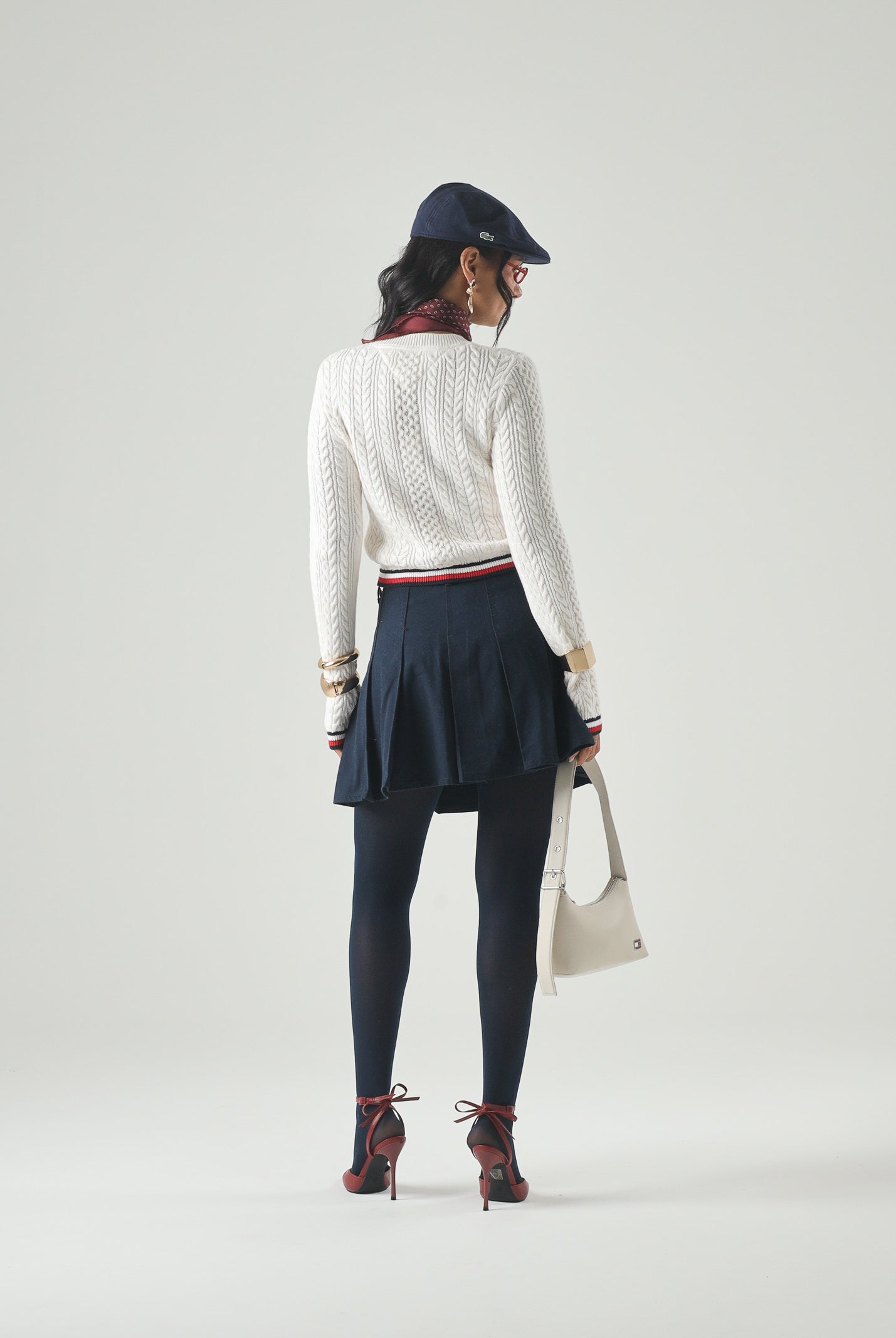 TOMMY JEANS pullover girocollo TJW RWB Tipping Sweater Ancient White bianco donna. DW0DW22933 YBH TOMMY JEANS