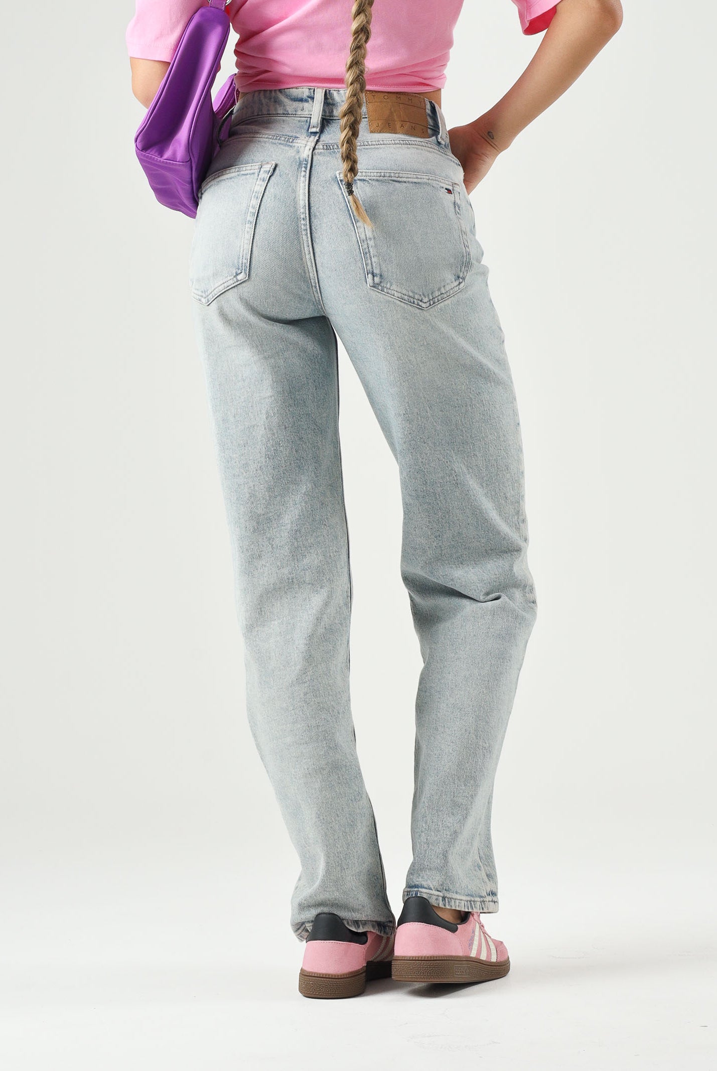 TOMMY JEANS Jeans Vintage High Rise Slim Straight Jeans Denim Light denim chiaro donna. DW0DW23035 1AB TOMMY JEANS