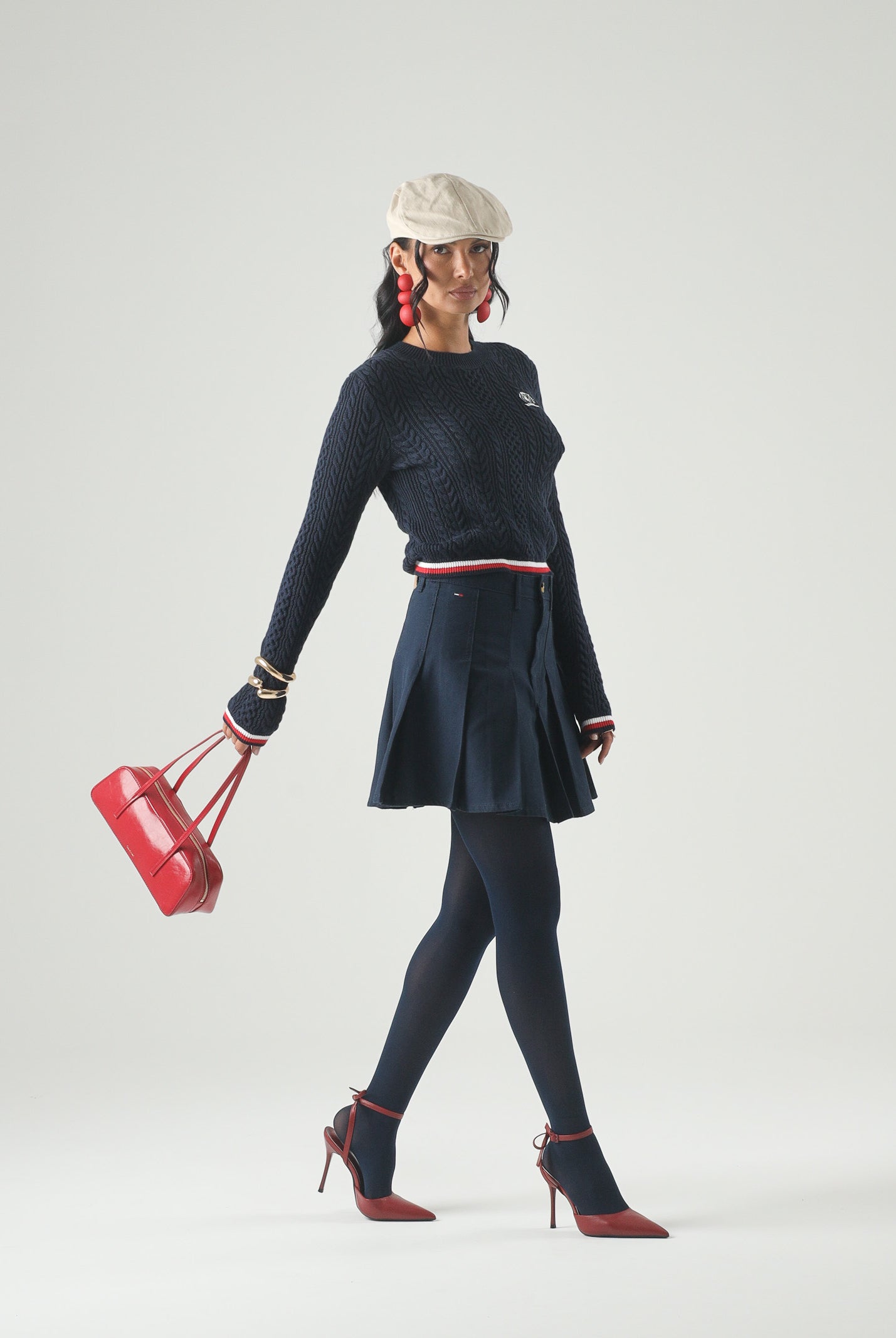 TOMMY JEANS minigonna a pieghe Short Skirt Dark Night Navy blu donna DW0DW23149 C1G TOMMY JEANS