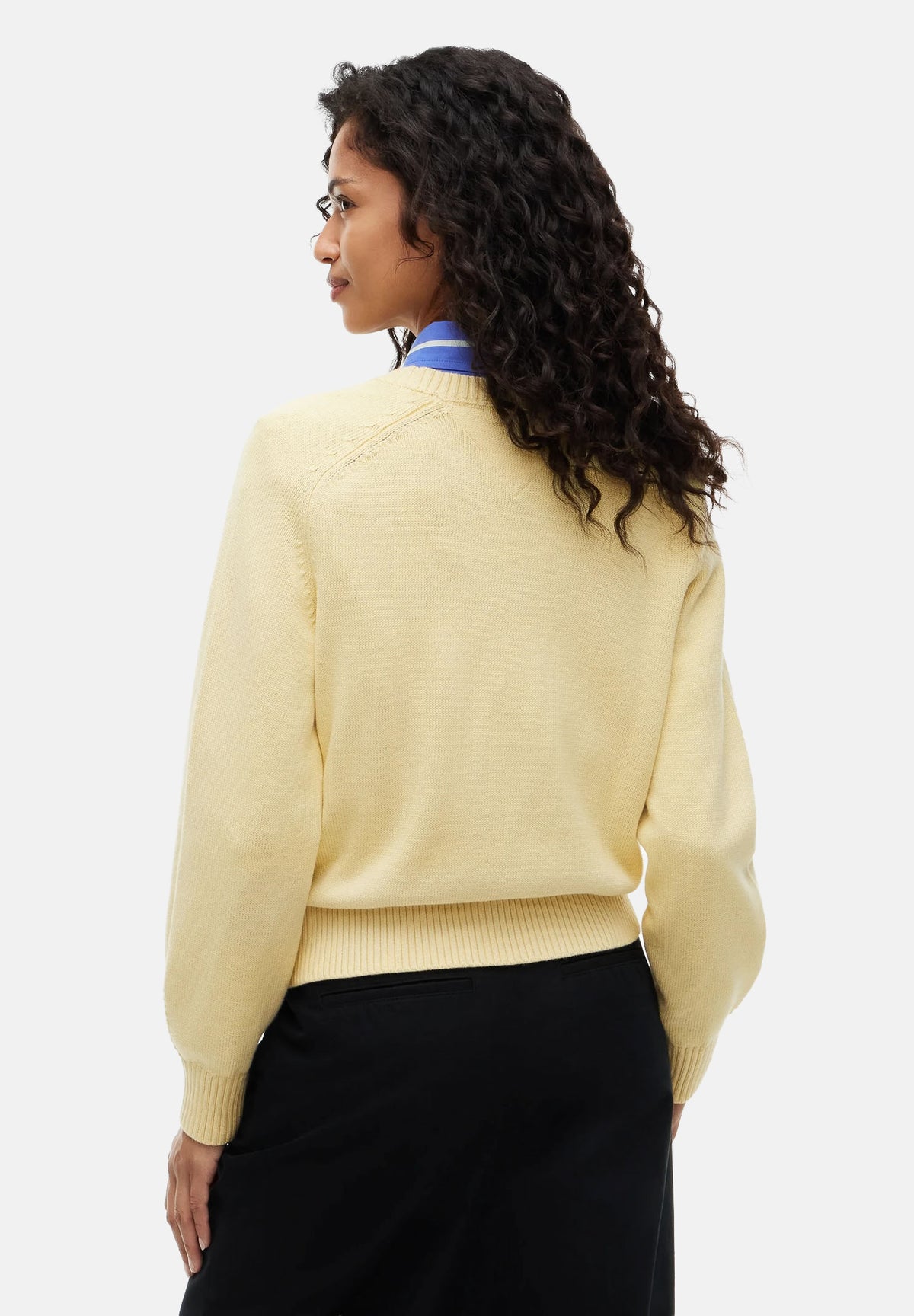 TOMMY JEANS Maglione girocollo FLAG CREW NECK JUMPER giallo crema da donna DW0DW23450 ZF9 TOMMY JEANS