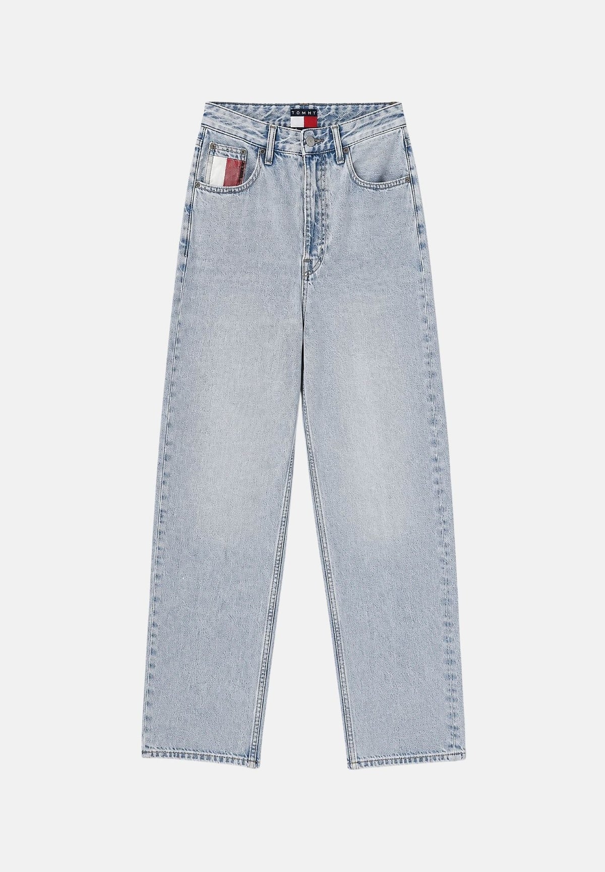 TOMMY JEANS Jeans mom fit in denim azzurro chiaro da donna <BR/> DW0DW23467 1AB TOMMY JEANS