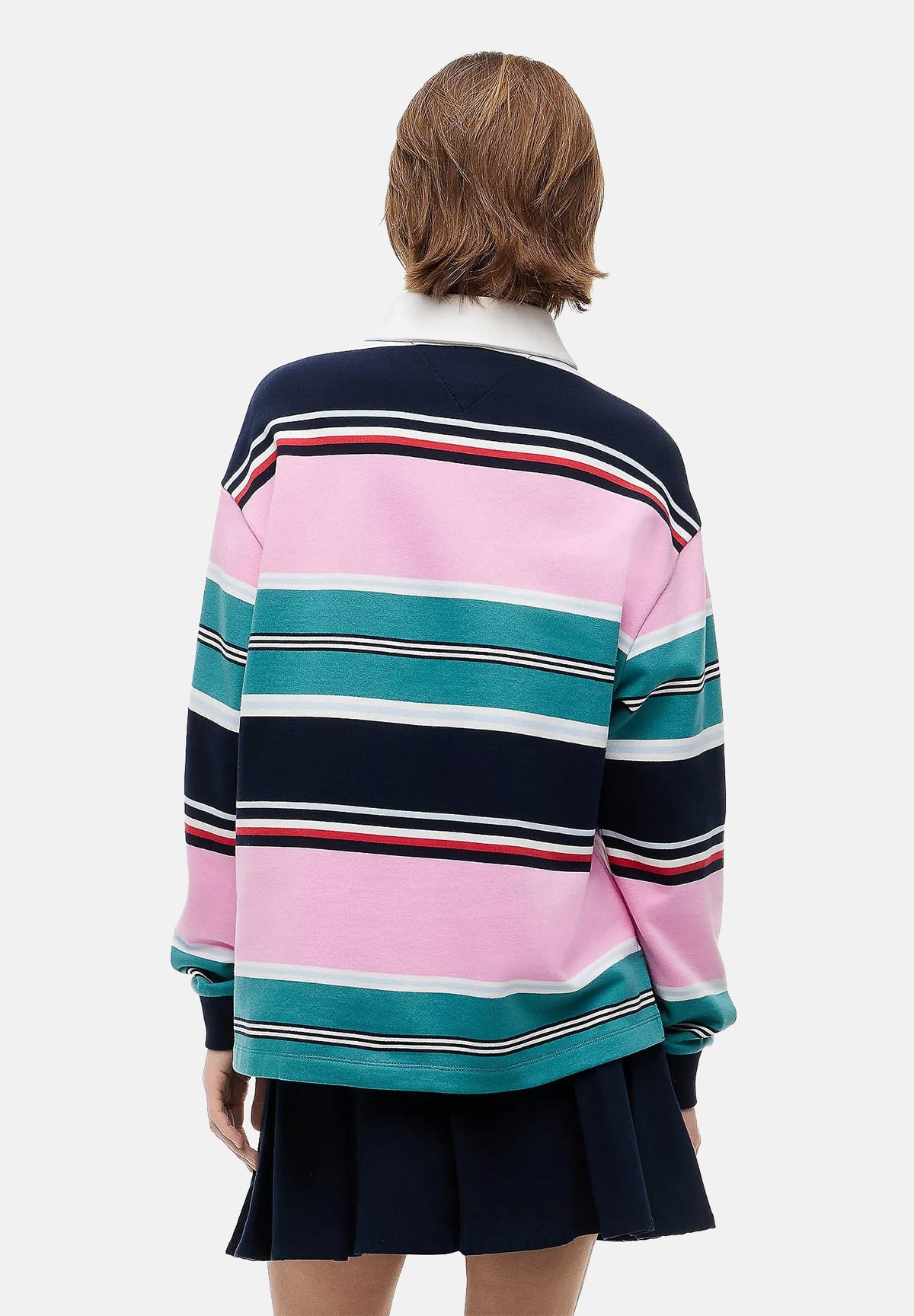 TOMMY JEANS Polo manica lunga multicolor da donna <BR/> DW0DW23483 0D2 TOMMY JEANS