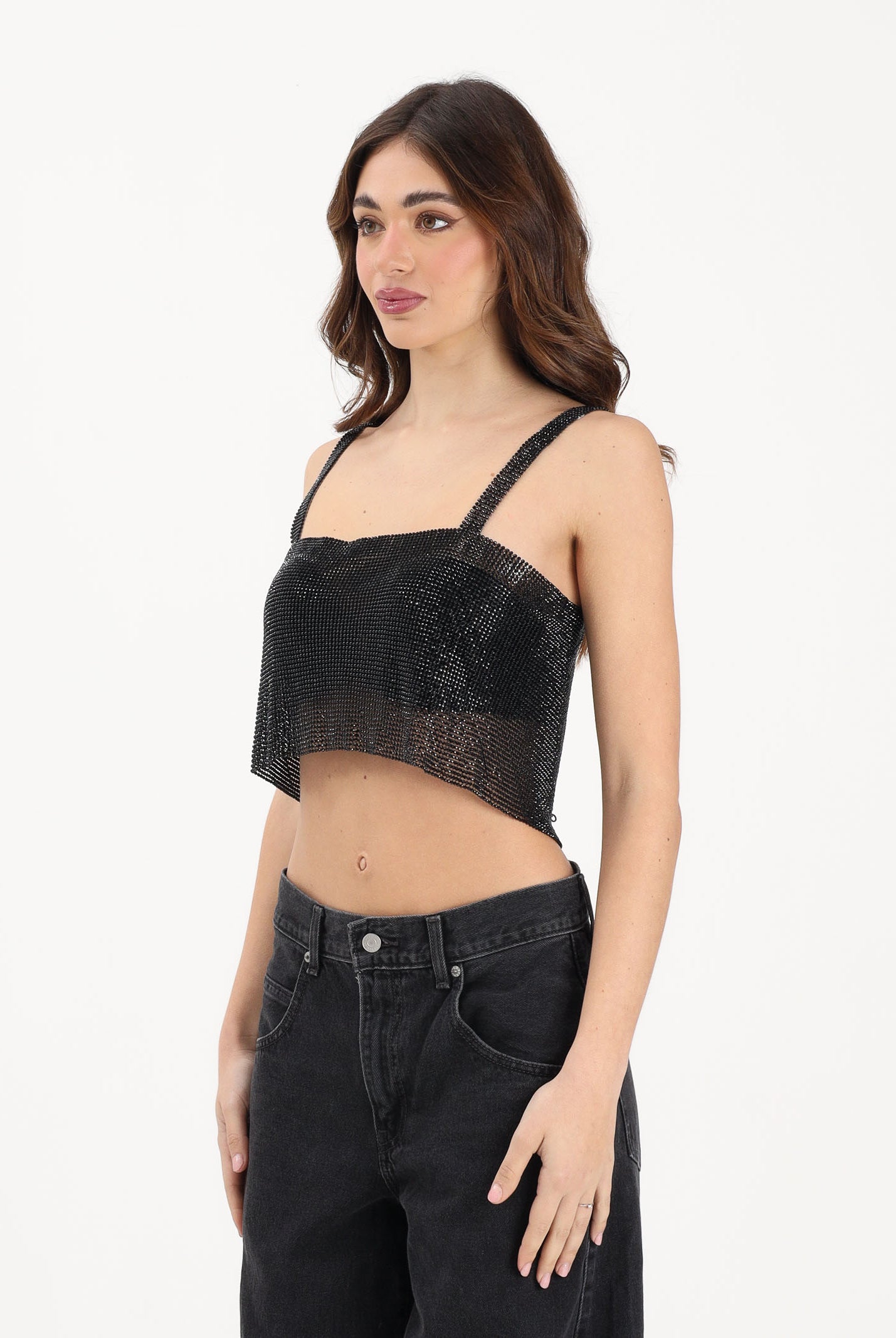 TWENTY FOURHAITCH Top elegante New Cetus nero da donna A0121NER62P NE TWENTY FOURHAITCH