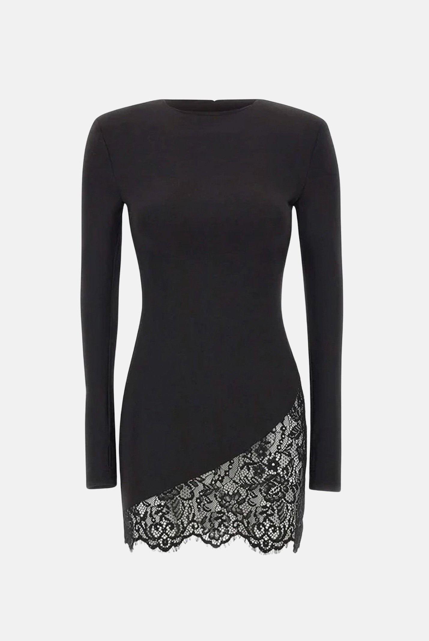 TWENTY FOURHAITCH Abito COSMARA Nero da donna con pizzo e lustrini A0197NER62A . TWENTY FOURHAITCH
