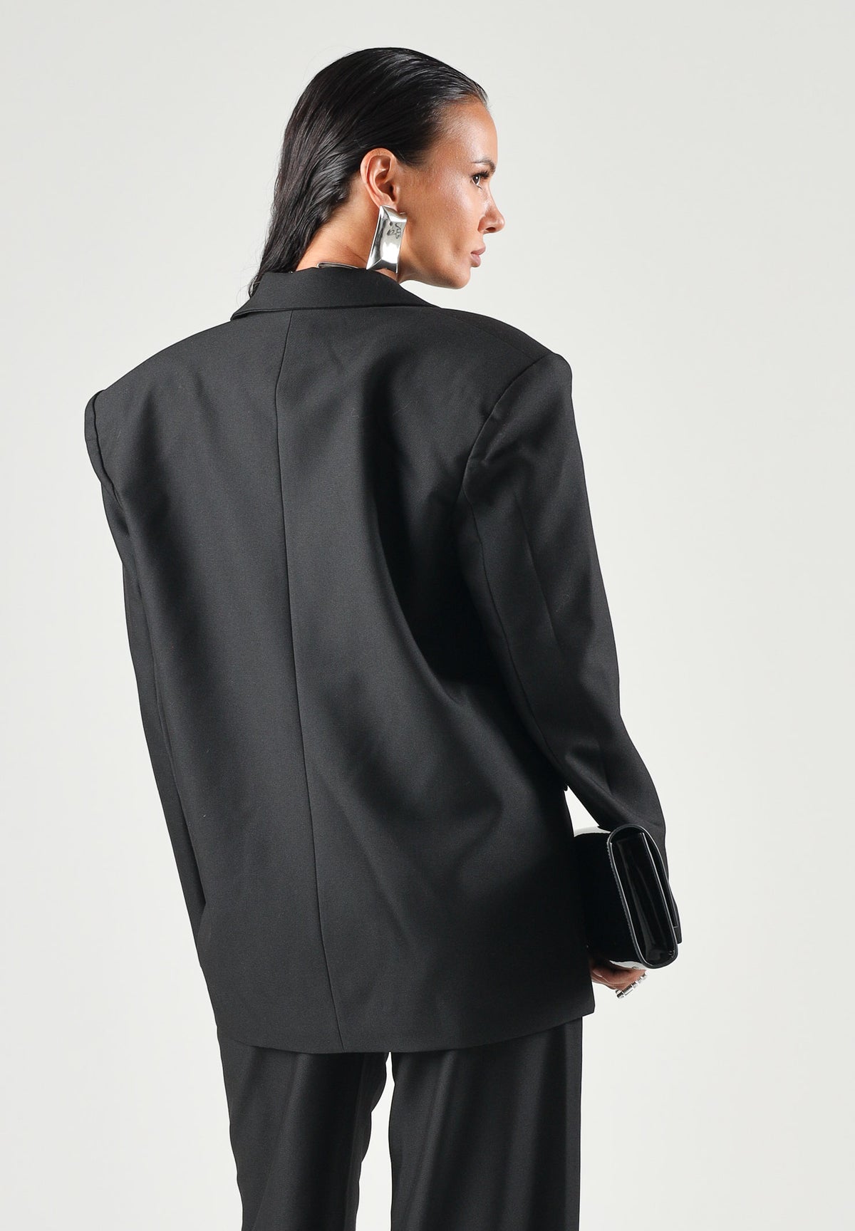 TWENTY FOURHAITCH Giacca- blazer doppiopetto nero da donna con revers in raso coordinati A0203NER62A . TWENTY FOURHAITCH