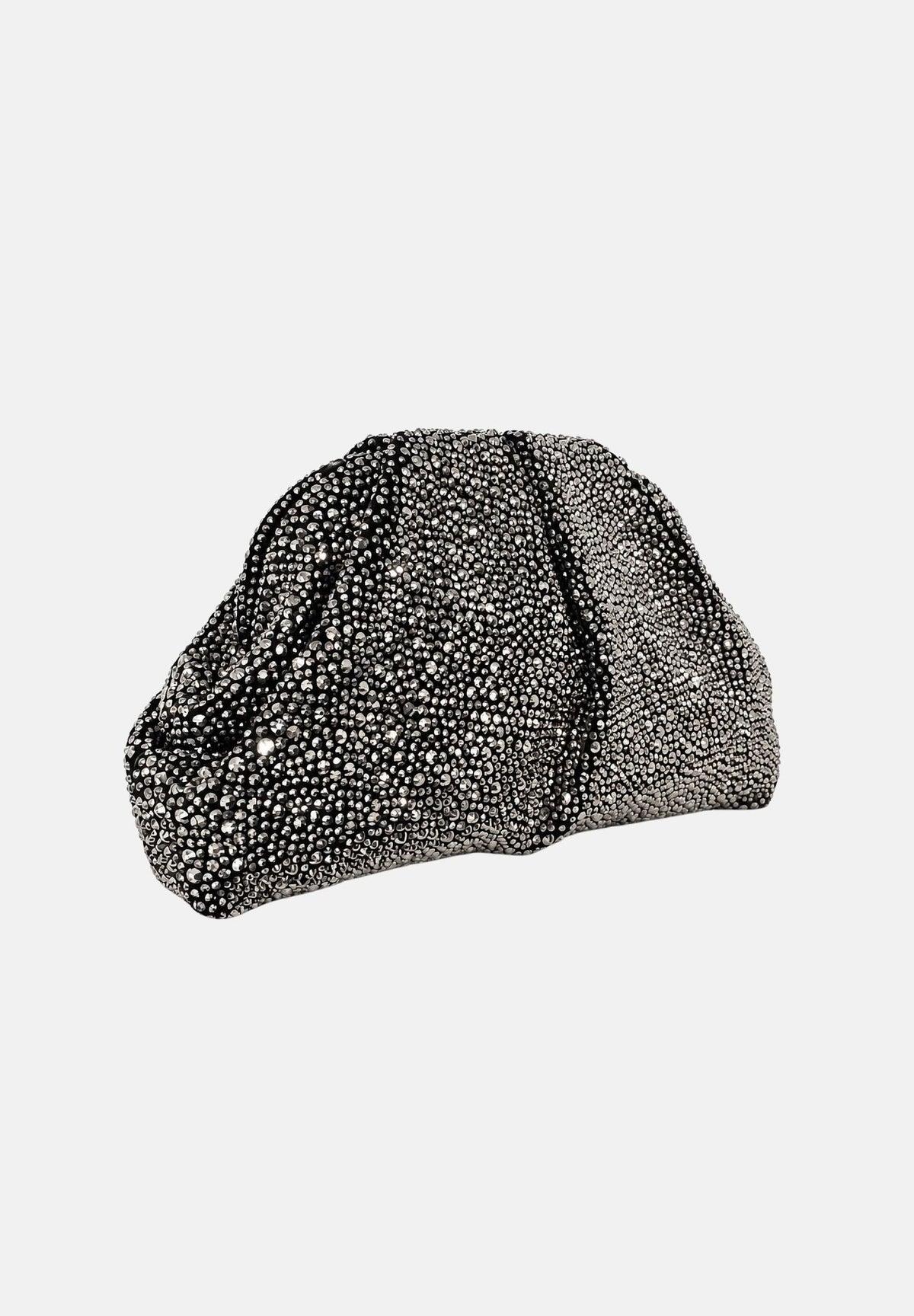 TWENTY FOURHAITCH Pochette nero grigio per donna con design arricciato e chiusura morbida. BAG0002362A . TWENTY FOURHAITCH