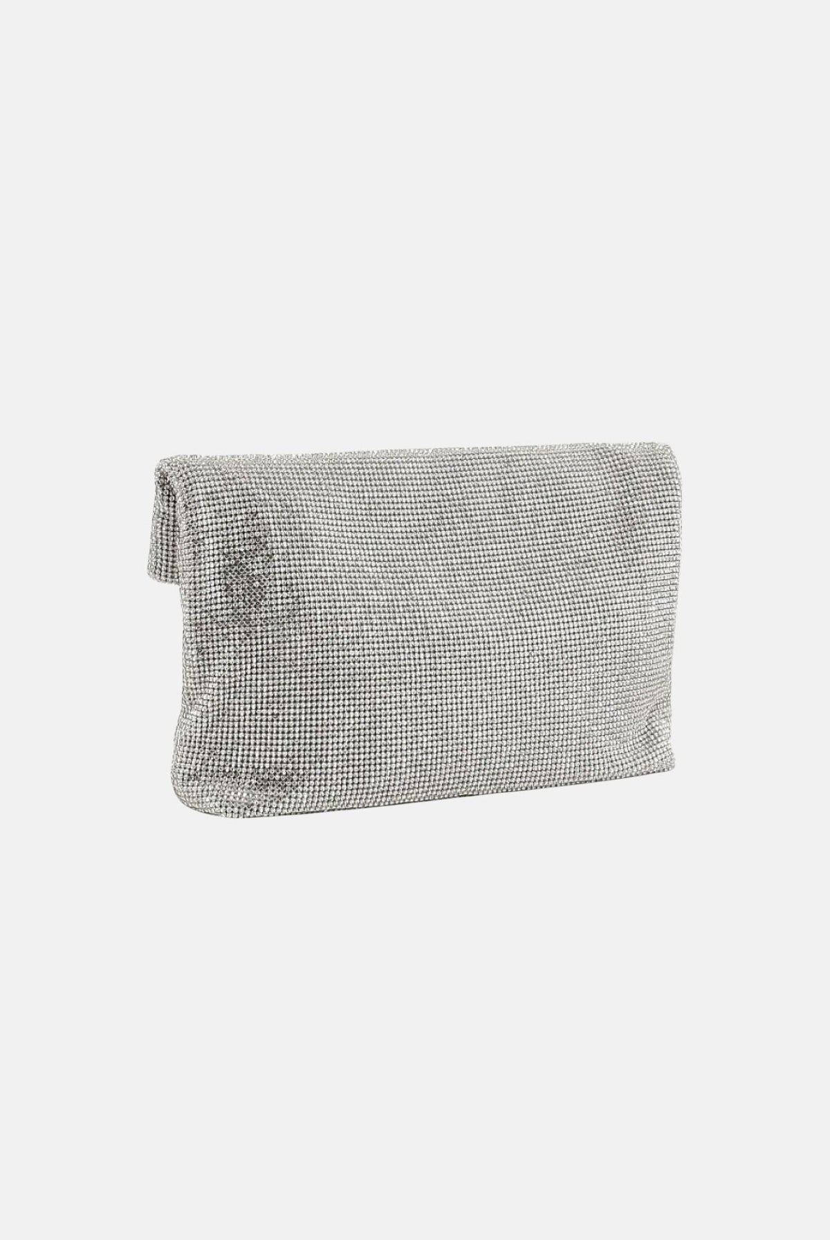 TWENTY FOURHAITCH Pochette argento da donna con micro strass LB1006962P ARG TWENTY FOURHAITCH