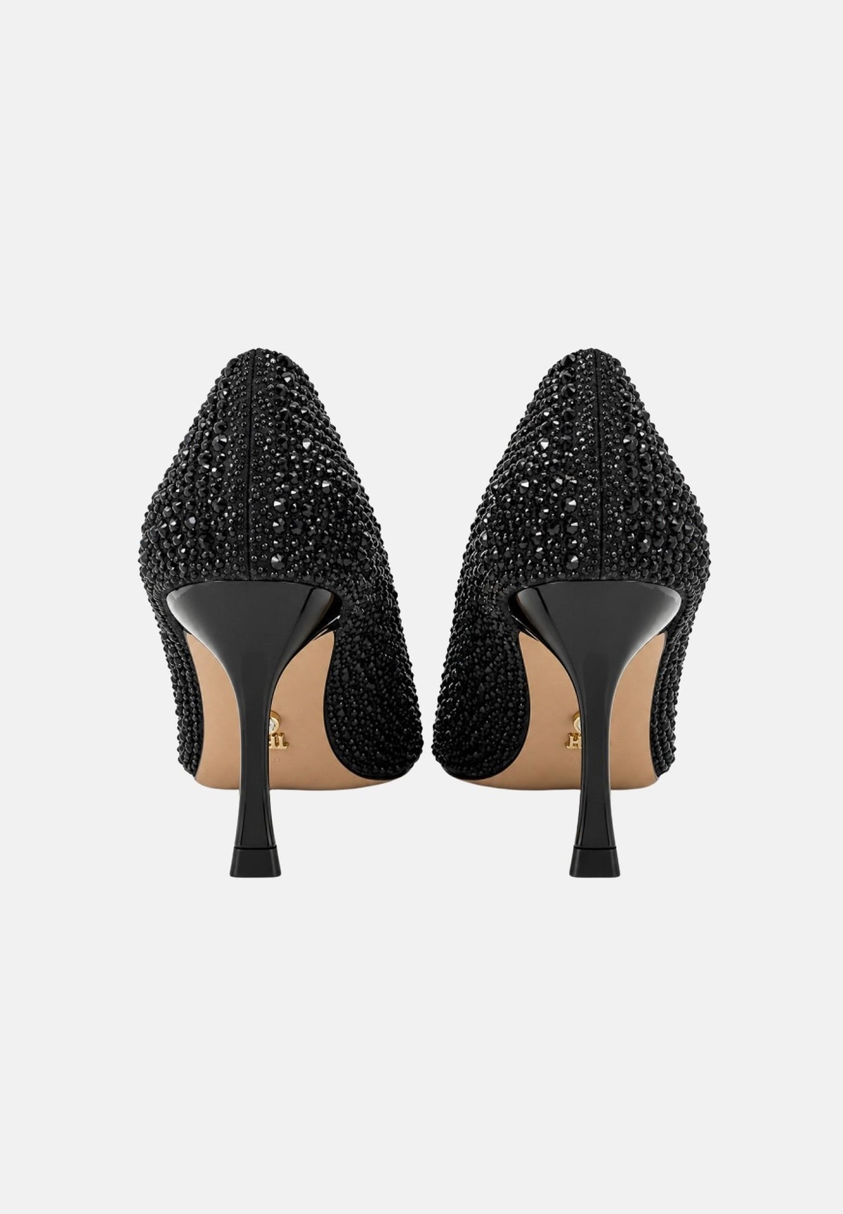 TWENTY FOURHAITCH Décolleté nero per donna con elegante finitura tempestata di brillantini e tacco sottile slanciato. S0224NER62A . TWENTY FOURHAITCH