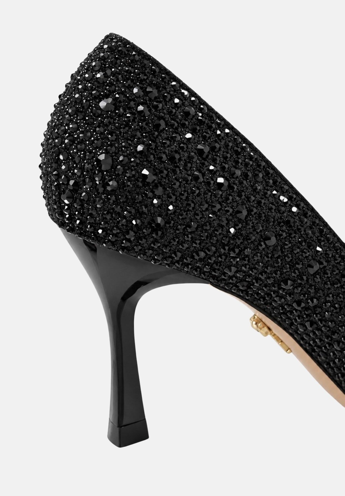 TWENTY FOURHAITCH Décolleté nero per donna con elegante finitura tempestata di brillantini e tacco sottile slanciato. S0224NER62A . TWENTY FOURHAITCH