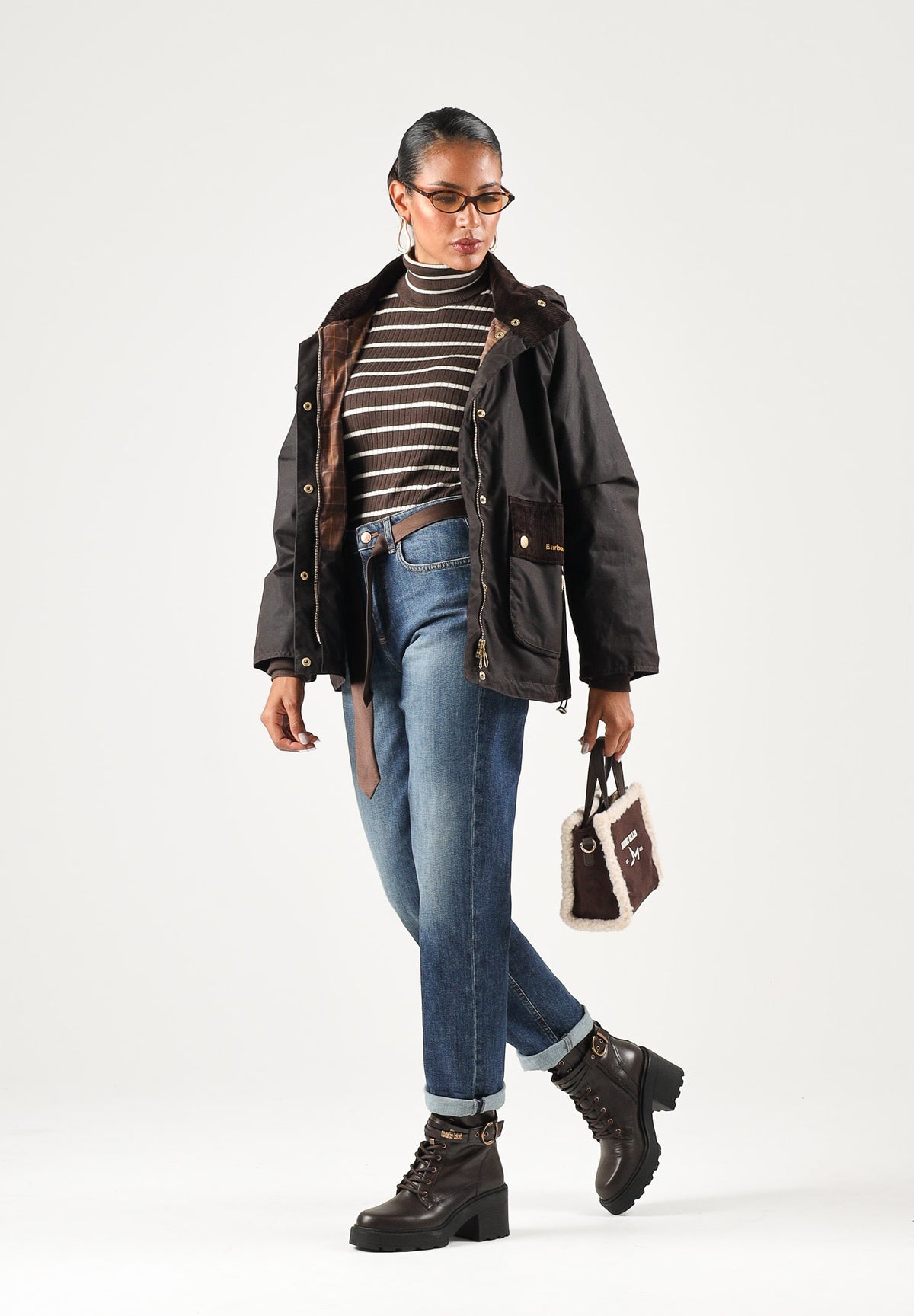 VICOLO Jeans MAGGIE blu per donna con vita alta e risvolto sul fondo. DAC5034 ADEBL VICOLO