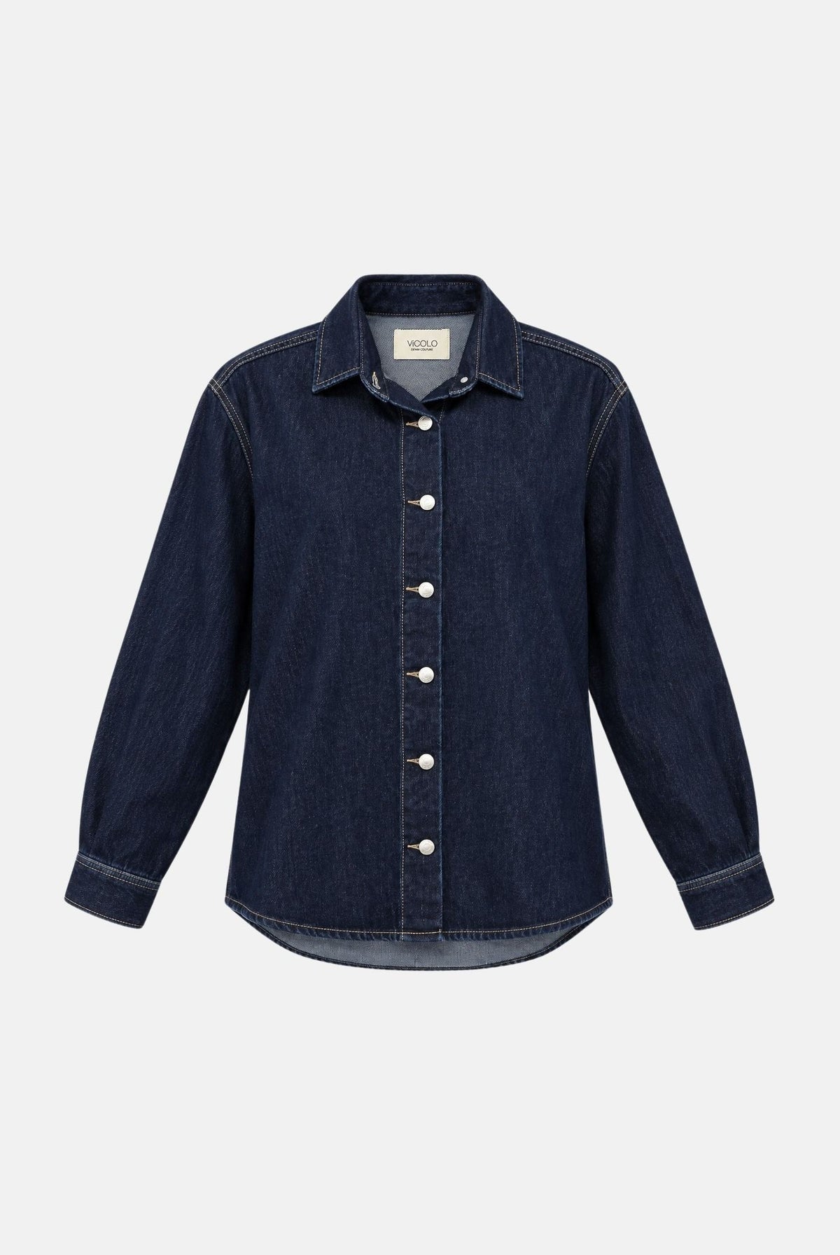 VICOLO Camicia manica lunga denim blu da donna DAC5056 DE VICOLO