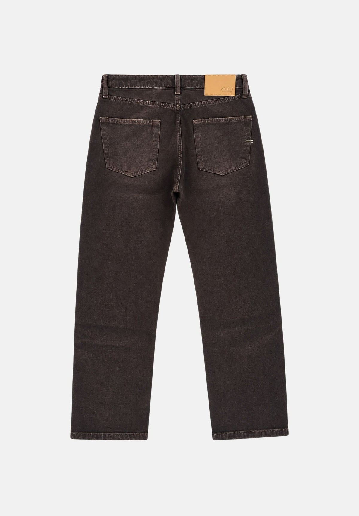 VICOLO Jeans ZOE fondente- marrone per donna con bottoni gioiello e linea regular. DAC5106 ACU69 VICOLO