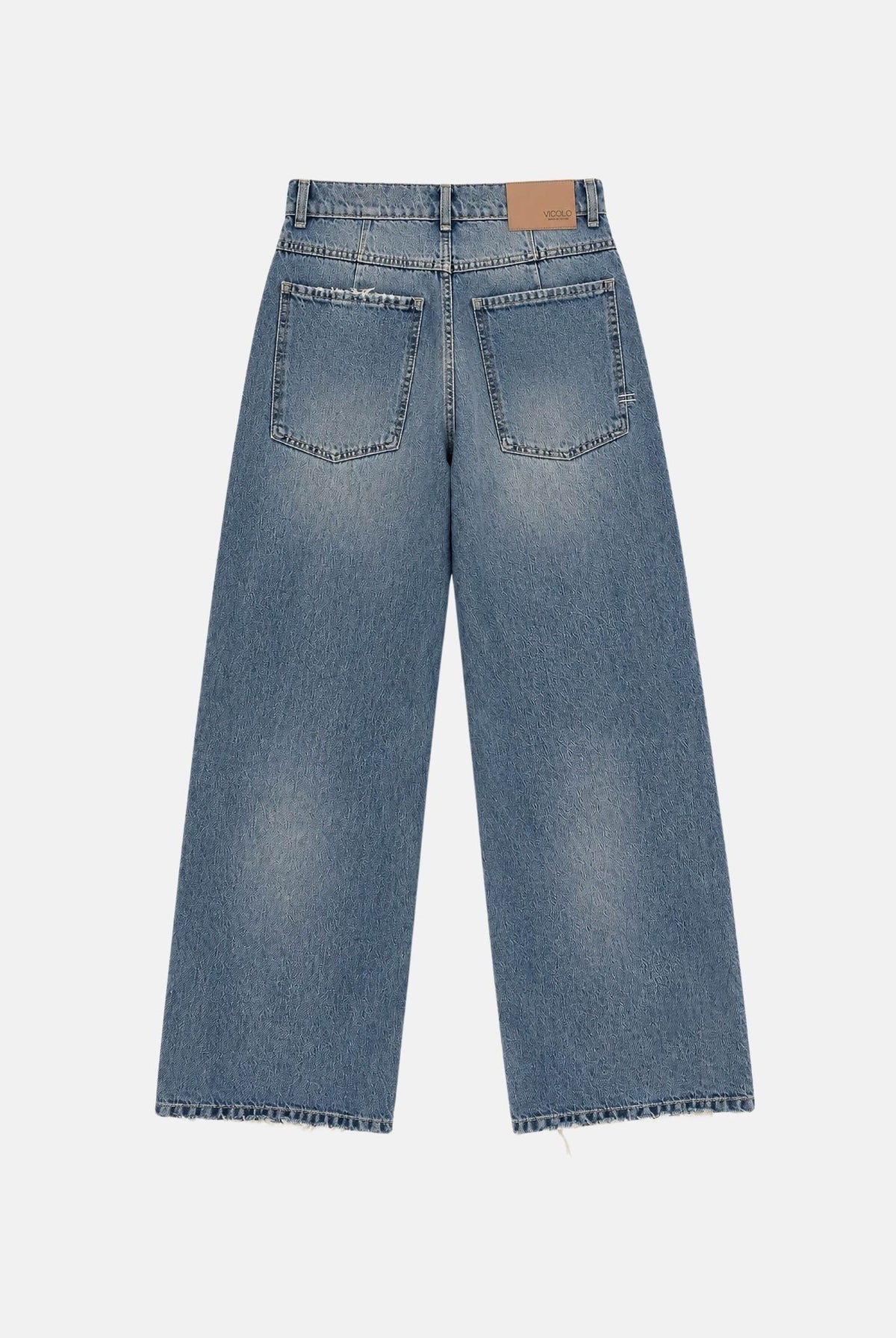 VICOLO Jeans MIA azzurro per donna con gamba ampia e lavaggio vintage. DAC5126 ADEVI VICOLO