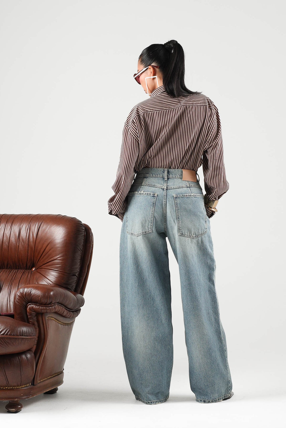 VICOLO Jeans MIA azzurro per donna con gamba ampia e lavaggio vintage. DAC5126 ADEVI VICOLO