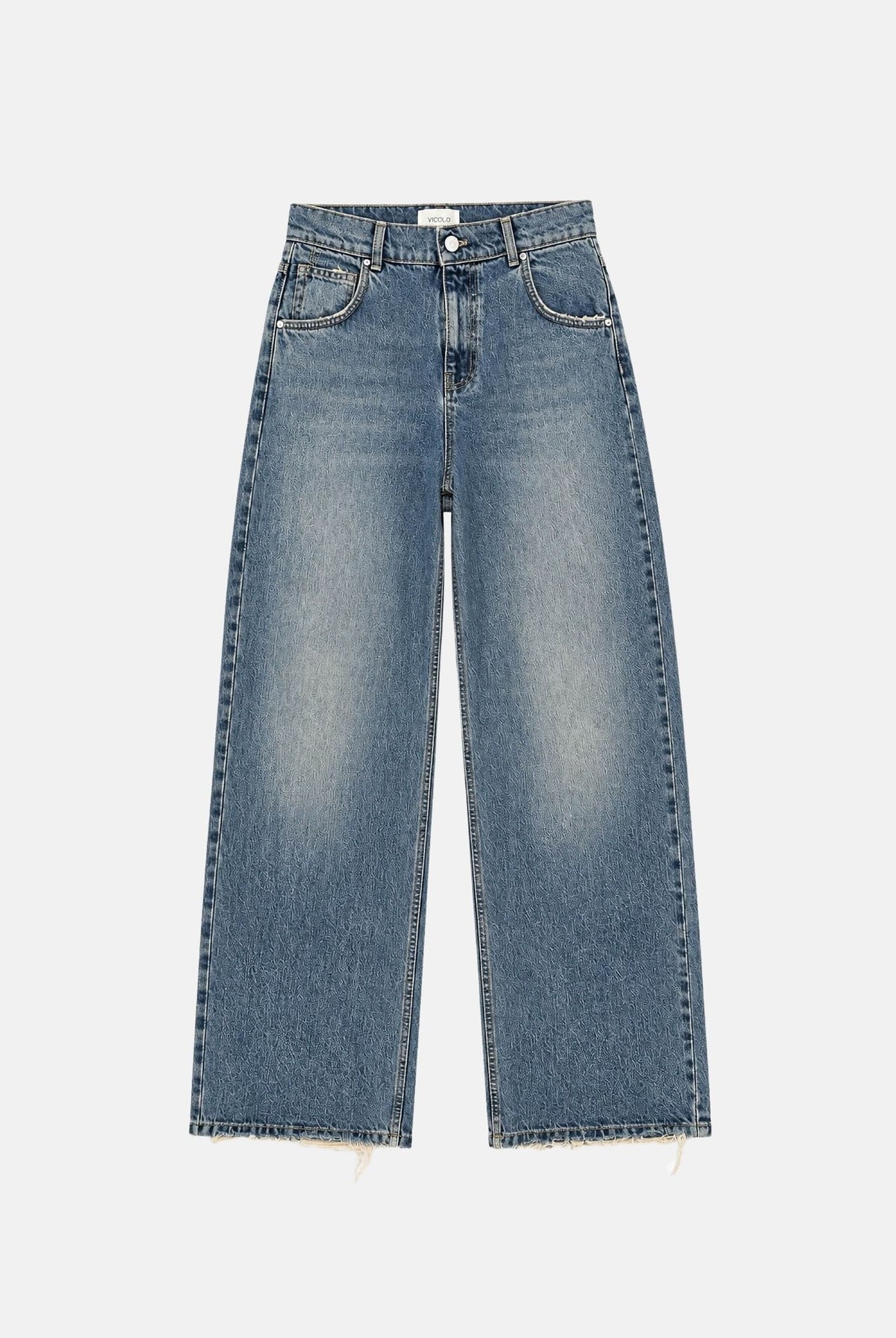 VICOLO Jeans MIA azzurro per donna con gamba ampia e lavaggio vintage. DAC5126 ADEVI VICOLO