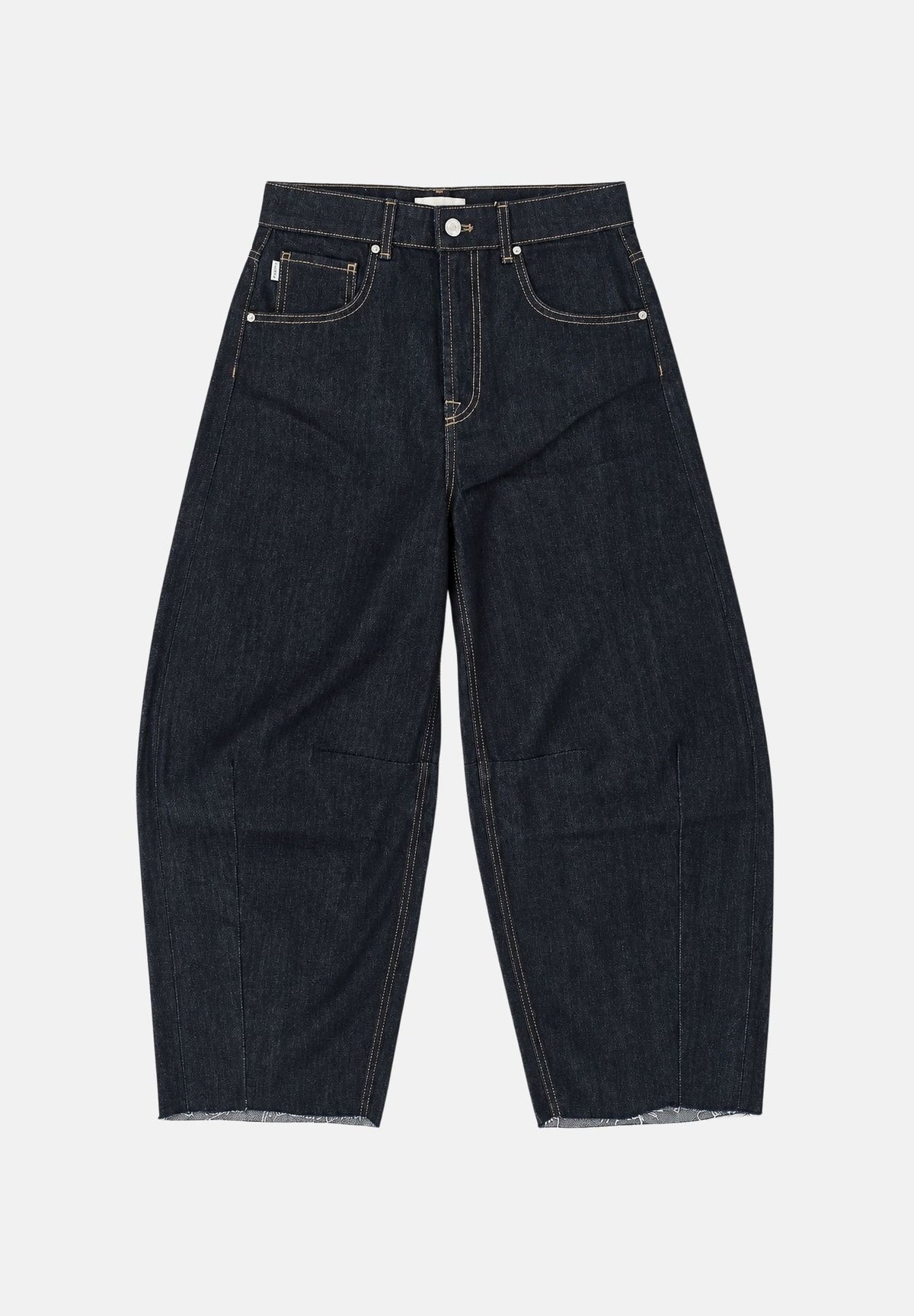 VICOLO Jeans DELIA blu scuro per donna con cuciture a contrasto e fondo a taglio vivo. DAC5128 ADERI VICOLO