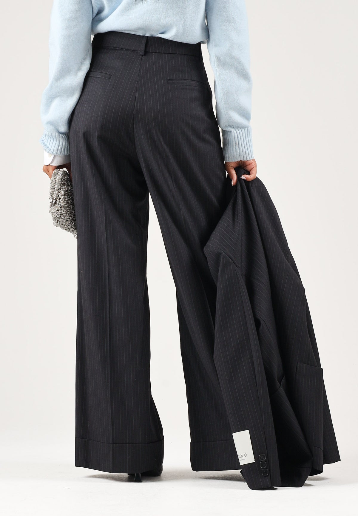 VICOLO Pantaloni WIDE LEG blu navy da donna TAC0218 ACFBLU VICOLO