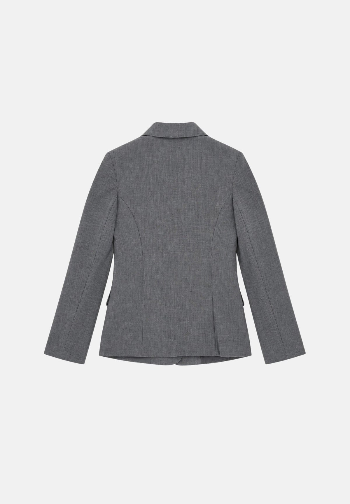 VICOLO Giacca monopetto grigia per donna con revers classici, bottone ricoperto e tasche con patta. TAC0318 A193 VICOLO