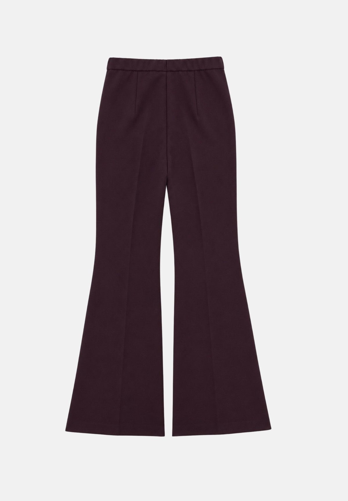 VICOLO Pantaloni flare bordeaux per donna con vita alta e fondo svasato. TAC0407 ACU38 VICOLO