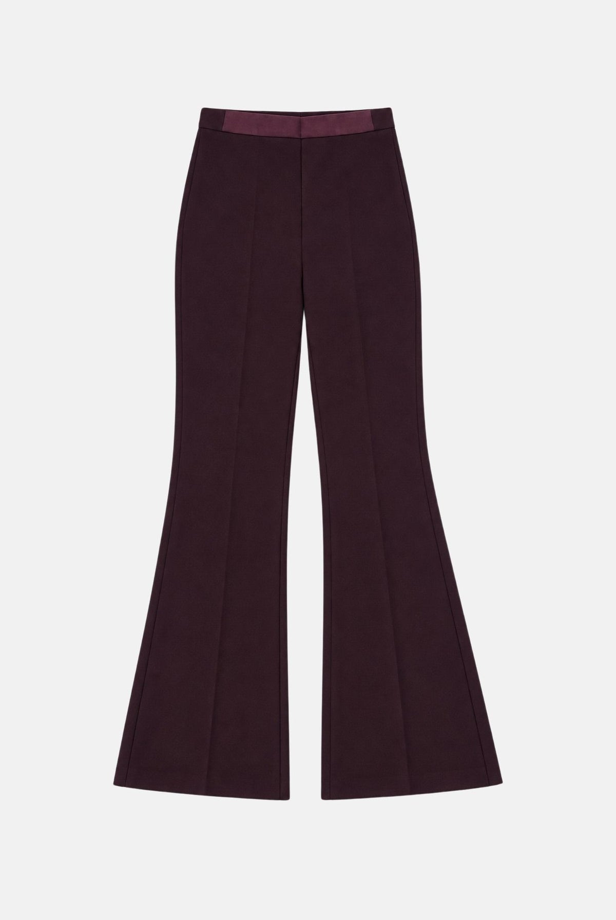 VICOLO Pantaloni flare bordeaux per donna con vita alta e fondo svasato. TAC0407 ACU38 VICOLO