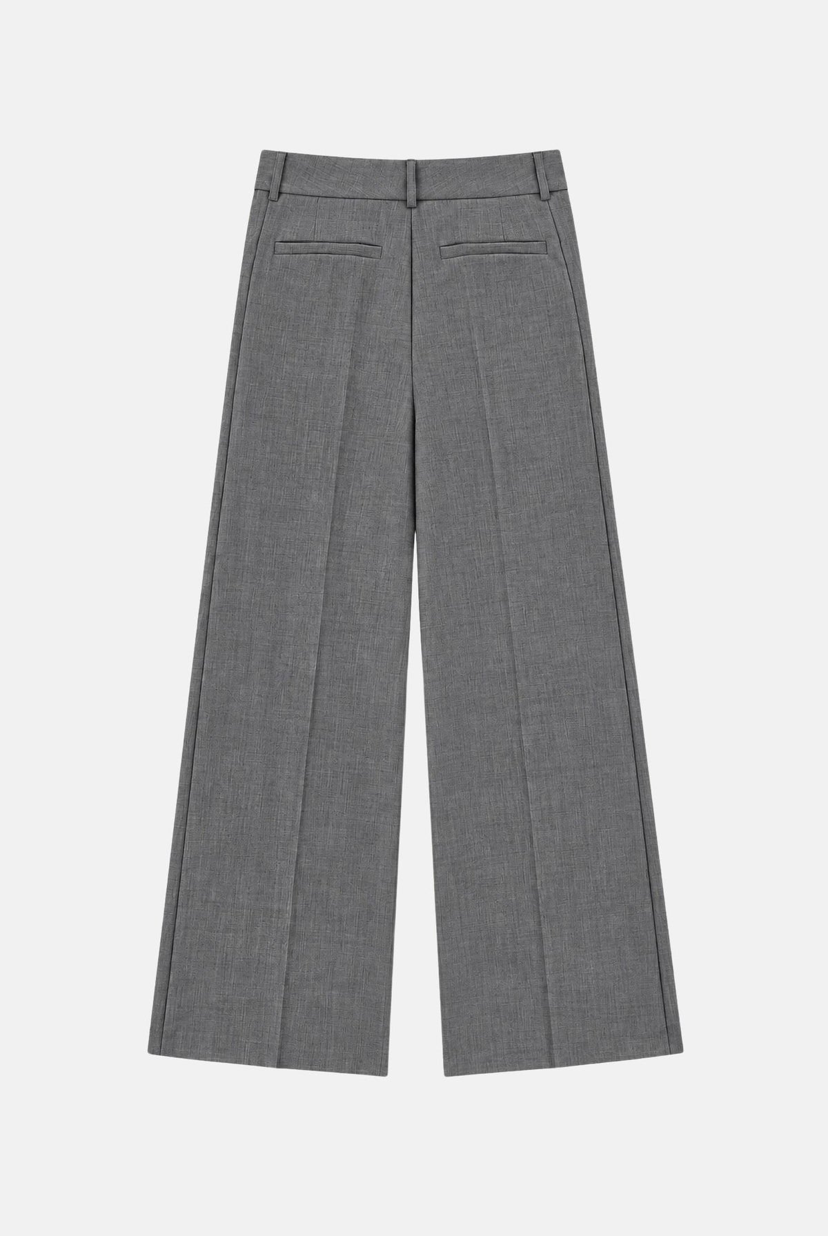 VICOLO Pantalone palazzo grigio da donna con gamba ampia, vita alta e tasche laterali alla francese. TAC0438 A193 VICOLO